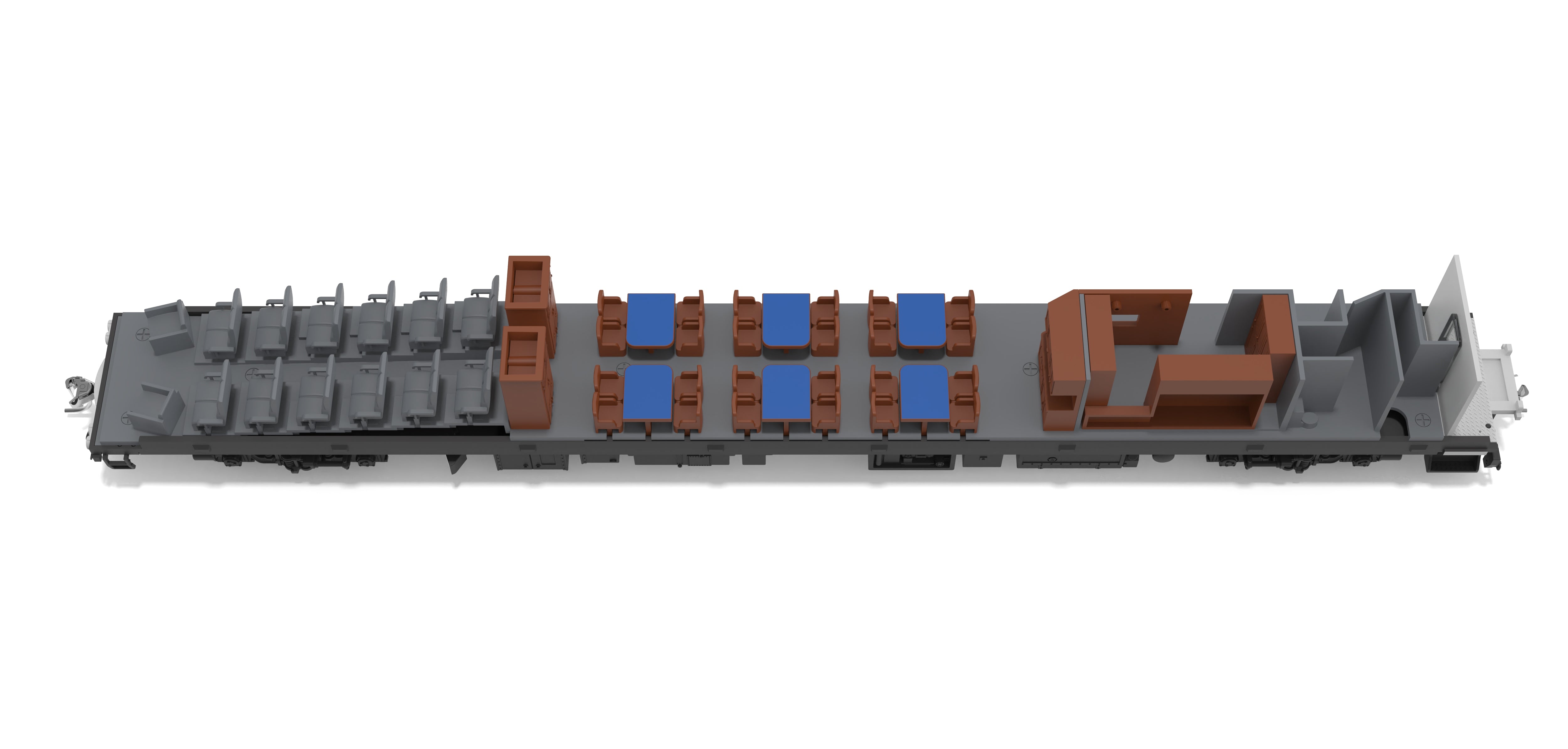 10178 CSX-Type Track Inspection Car, Unlettered / Primer Gray, HO