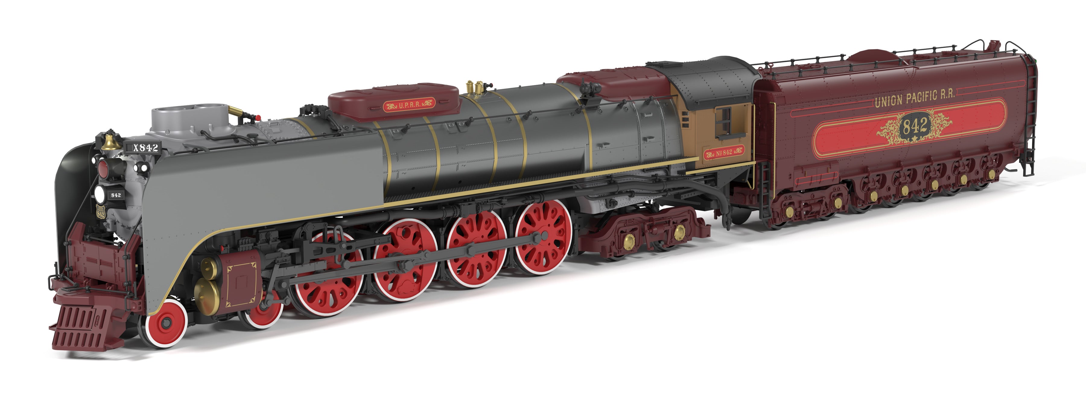 10212 Union Pacific 4-8-4, Class FEF-3, #842, Ornate Fantasy Scheme, Paragon4 Sound/DC/DCC, w/ Smoke, HO 