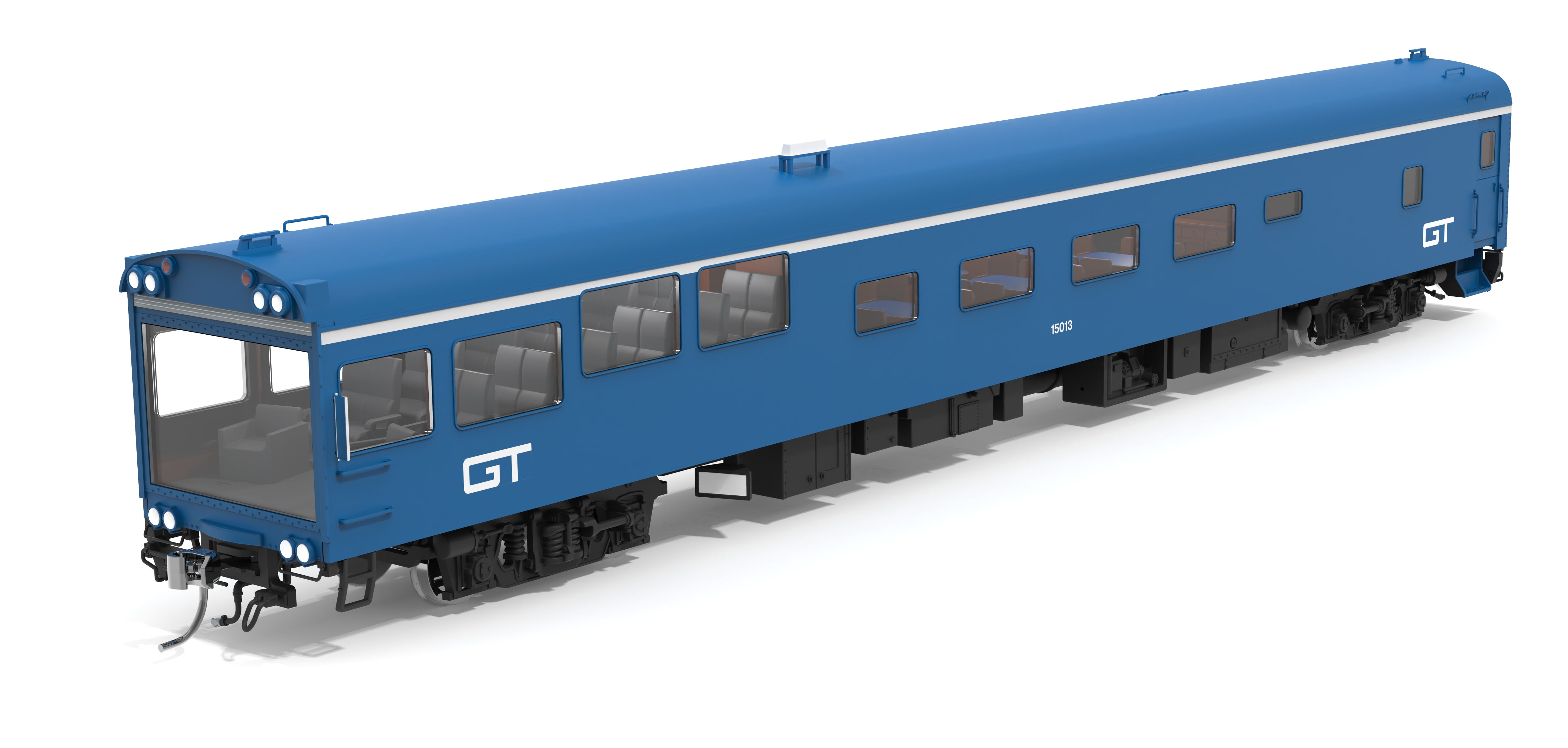 10216 GTW Track Inspection Car, Blue & White, HO