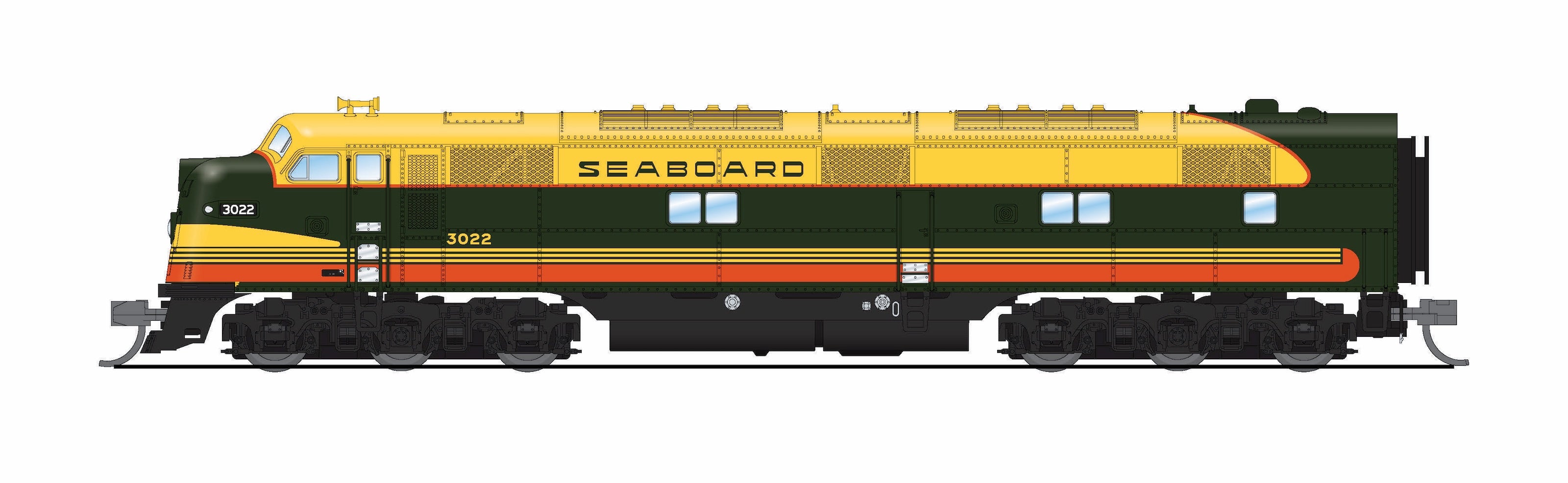 10229 EMD E7A, SAL 3029, Citrus Scheme, Paragon4 Sound/DC/DCC, N