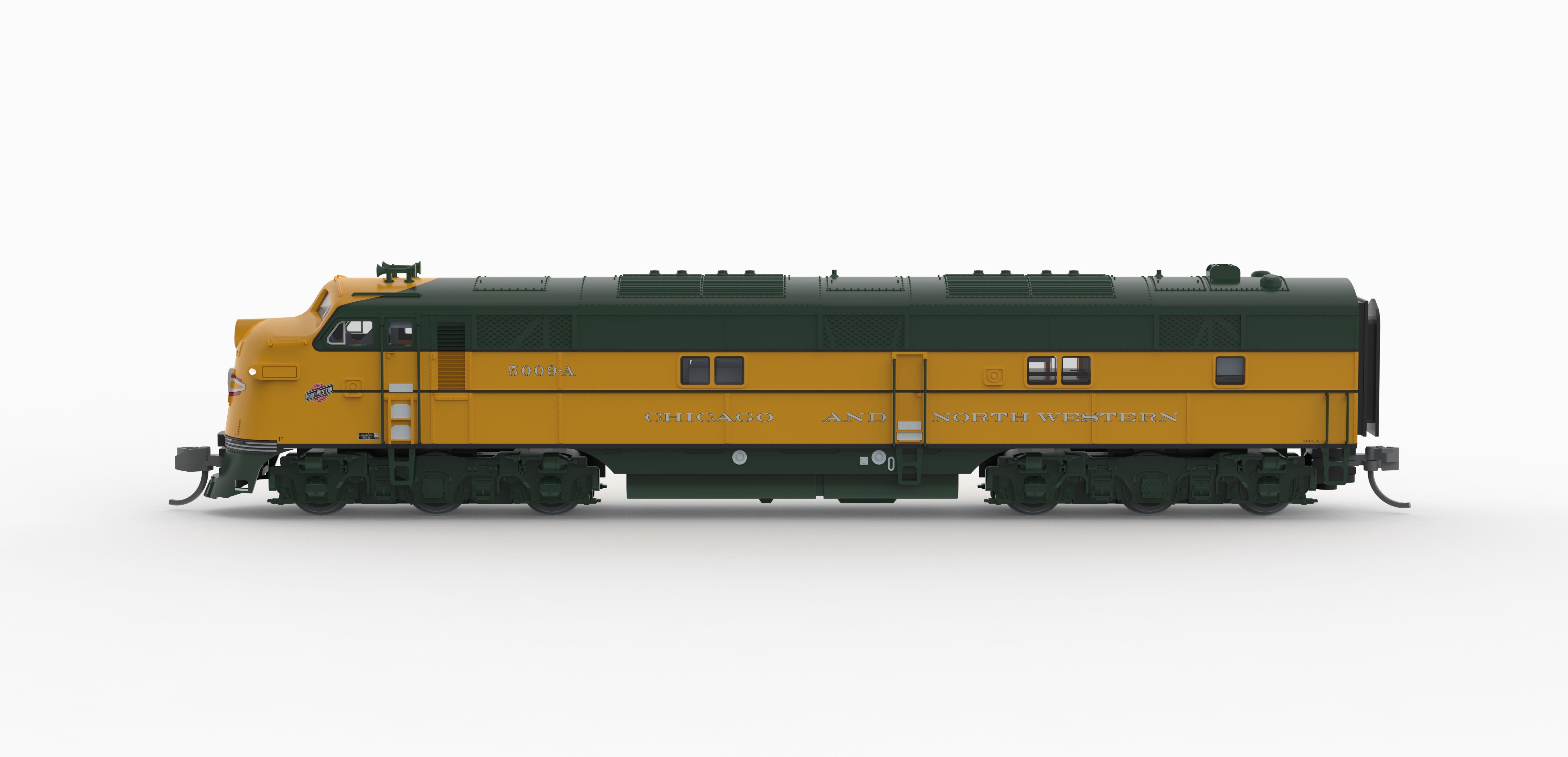 10260 EMD E7A, C&NW 5009A, "400" Scheme, No-Sound / DCC-Ready, N (Pioneer Trains Exclusive)