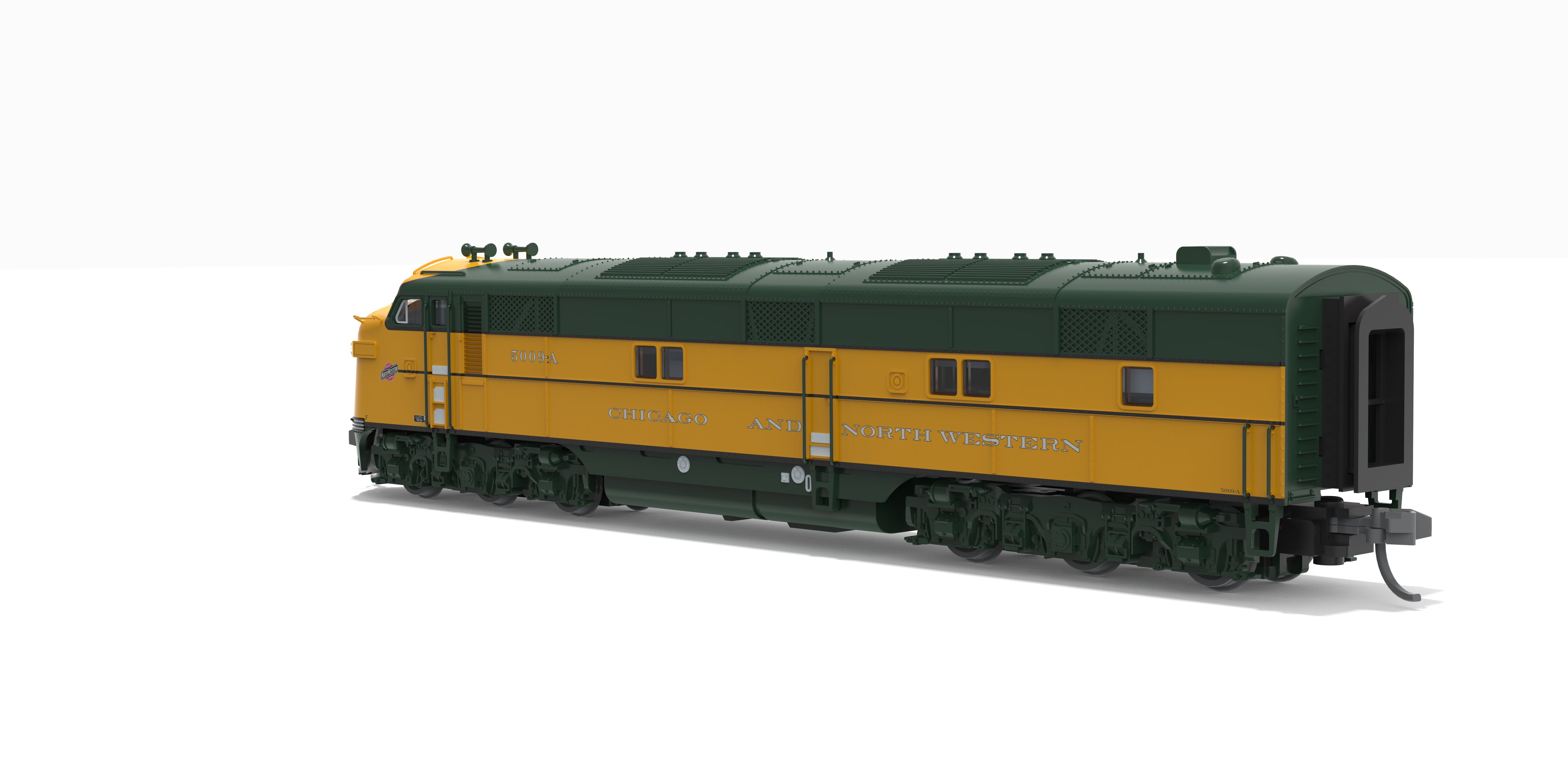 10260 EMD E7A, C&NW 5009A, "400" Scheme, No-Sound / DCC-Ready, N (Pioneer Trains Exclusive)