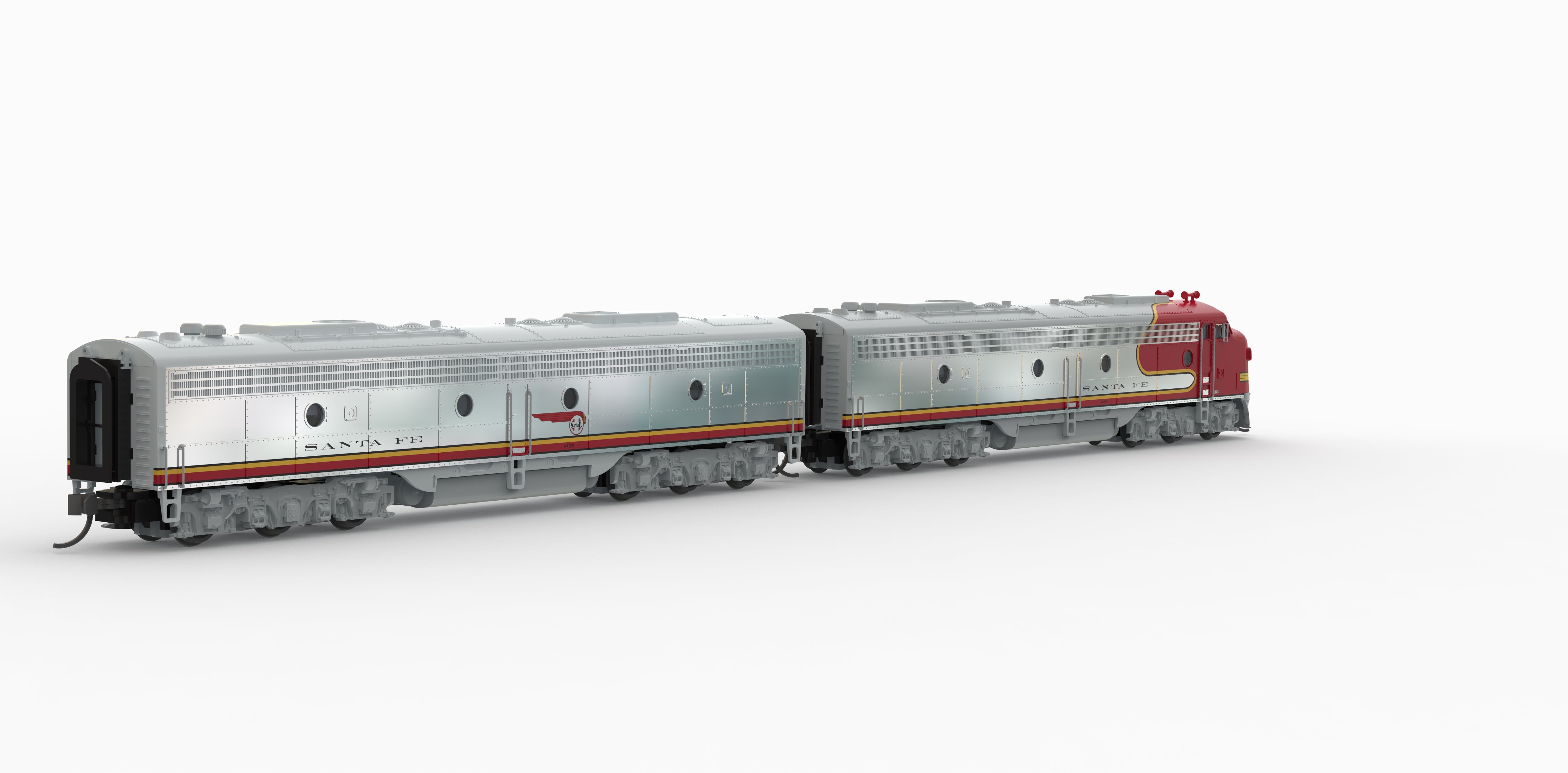 10280 EMD E8 A/B Set, ATSF 80L / 80A,1950's Appearance, A-unit Paragon4 Sound/DC/DCC, Unpowered B, N