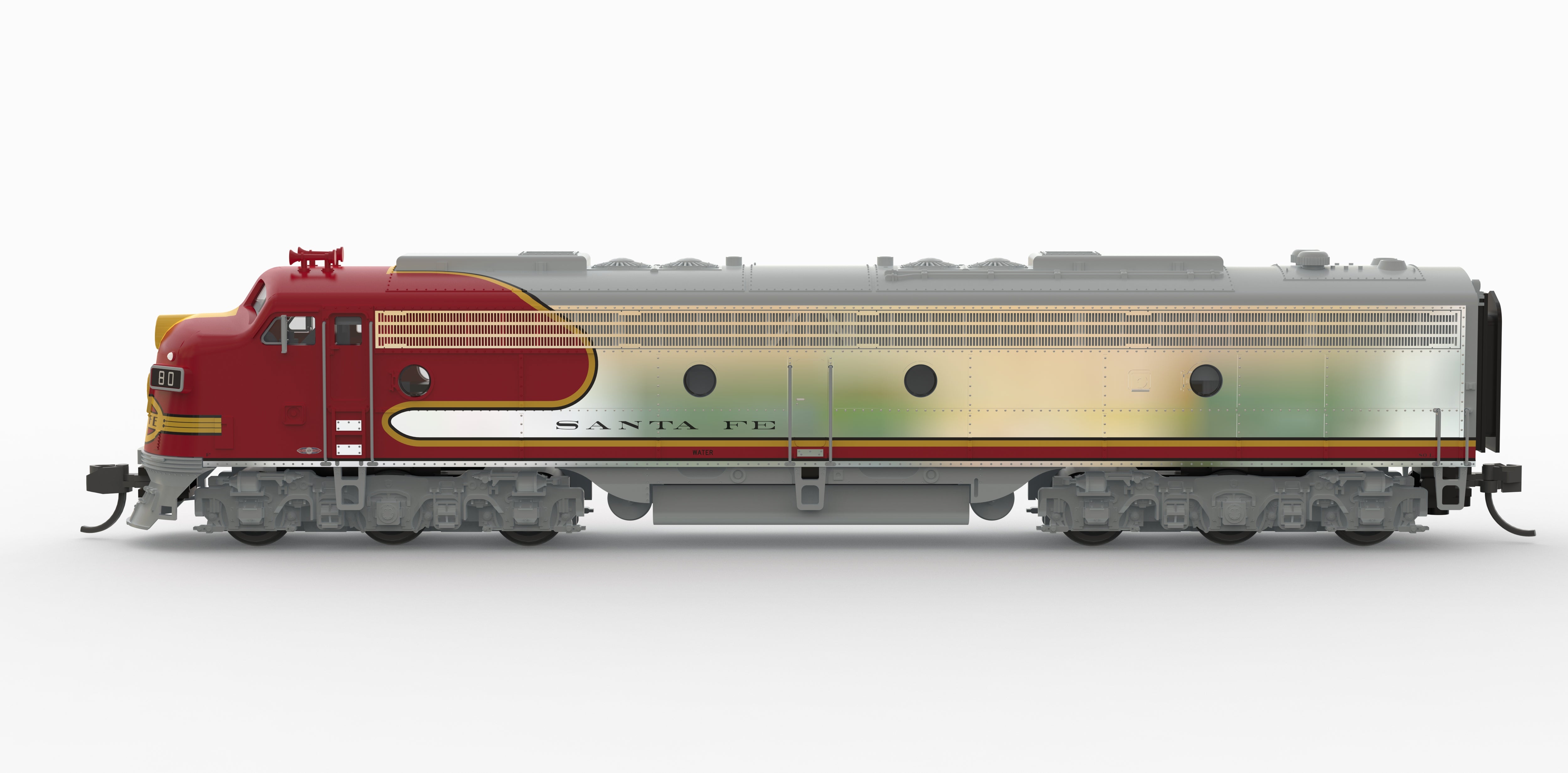 10284 EMD E8A, ATSF 86L, 1950's Appearance, No-Sound / DCC-Ready, N