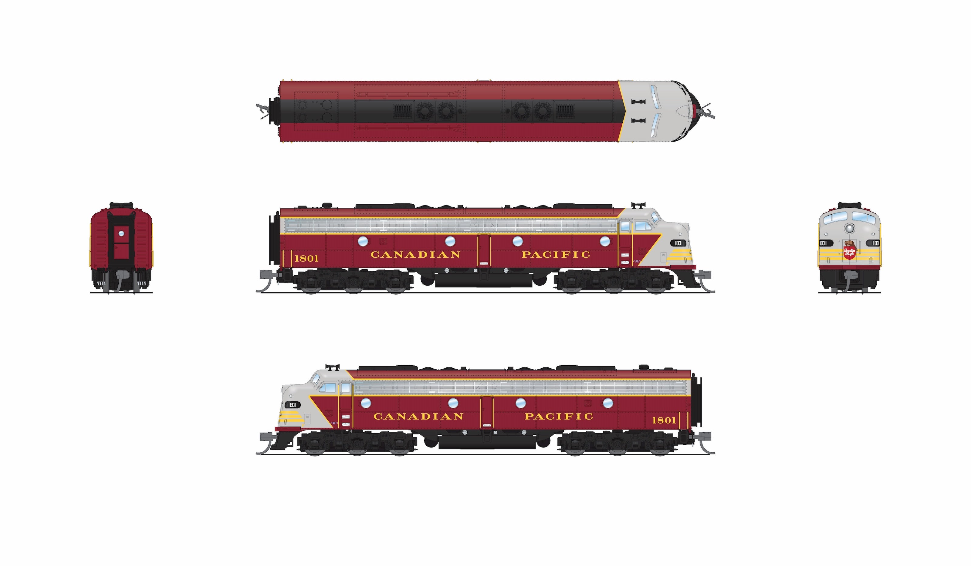 10288 EMD E8A, CP 1801, As-Delivered Scheme, No-Sound / DCC-Ready, N