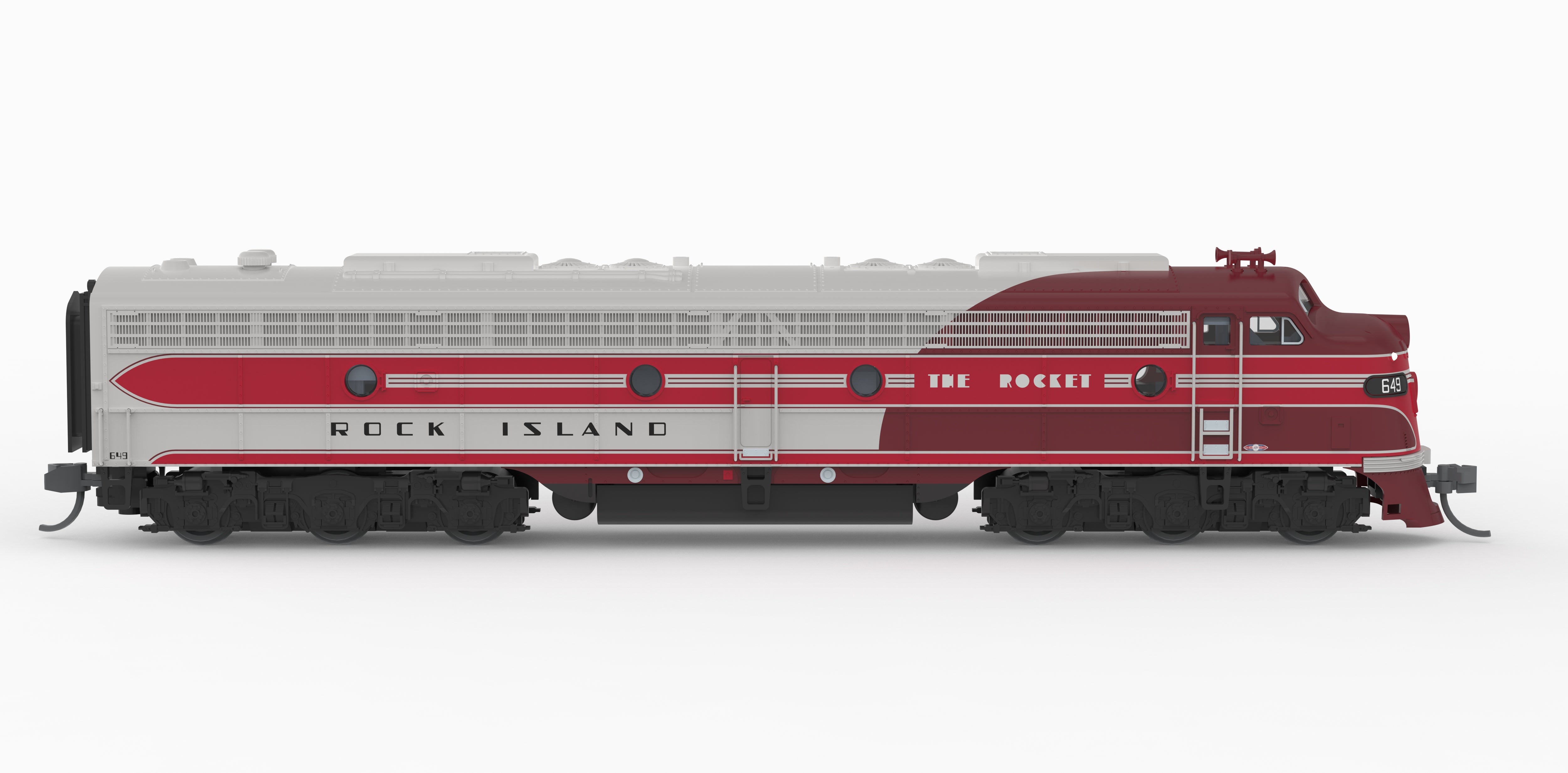 10298 EMD E8A, CRIP 649, "The Rocket" Scheme, No-Sound / DCC-Ready, N