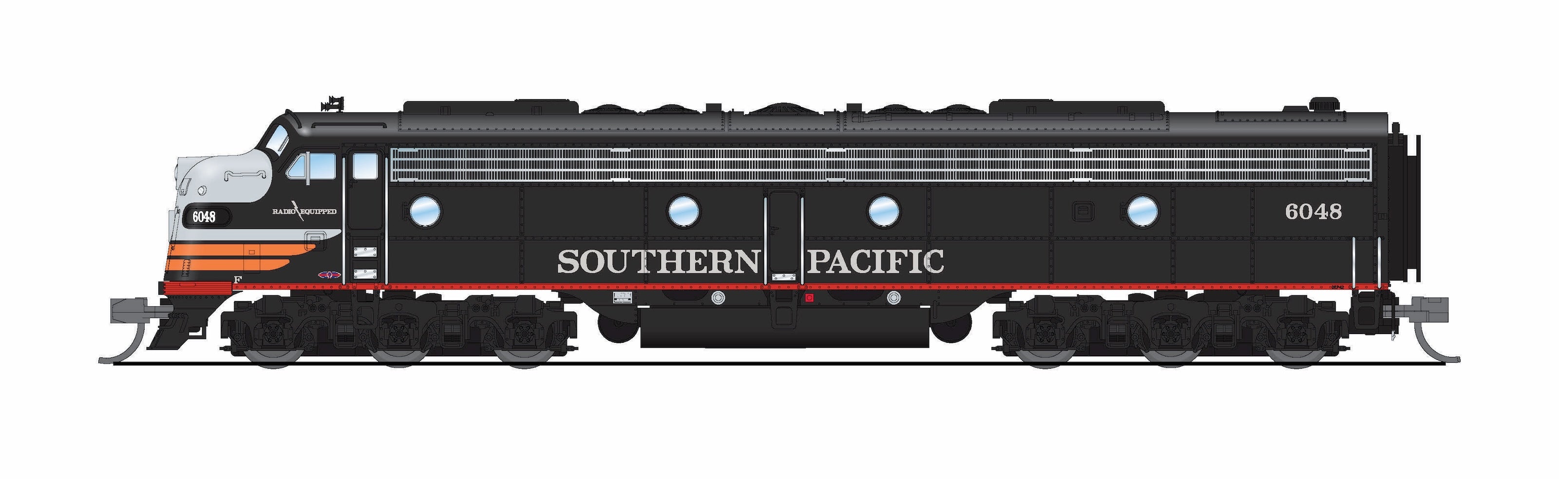 10301 EMD E9A, SP 6050, Black Widow Scheme, Paragon4 Sound/DC/DCC, N