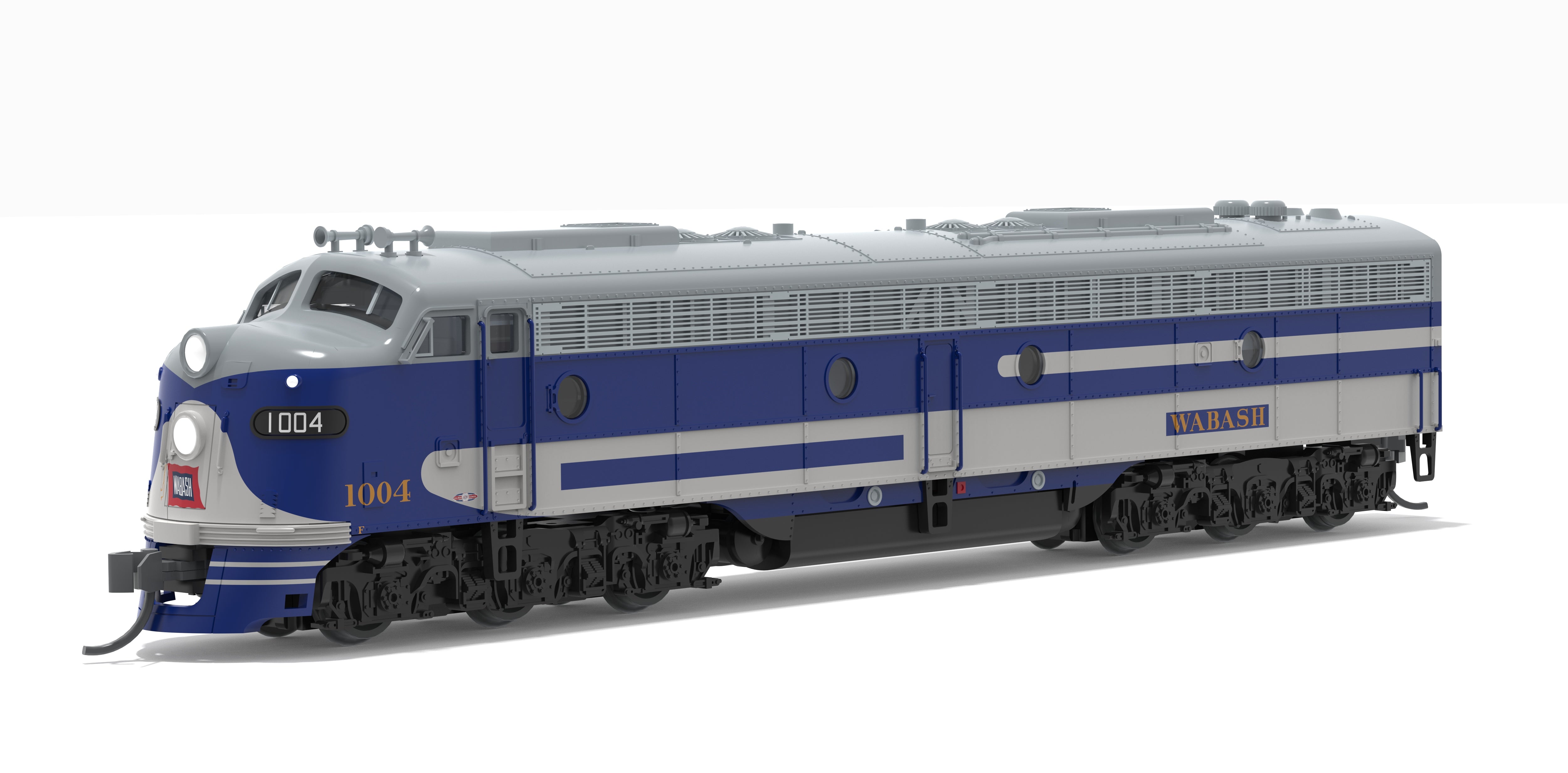 10307 EMD E8A, WAB 1007, Bluebird Paint Scheme, No-Sound / DCC-Ready, N