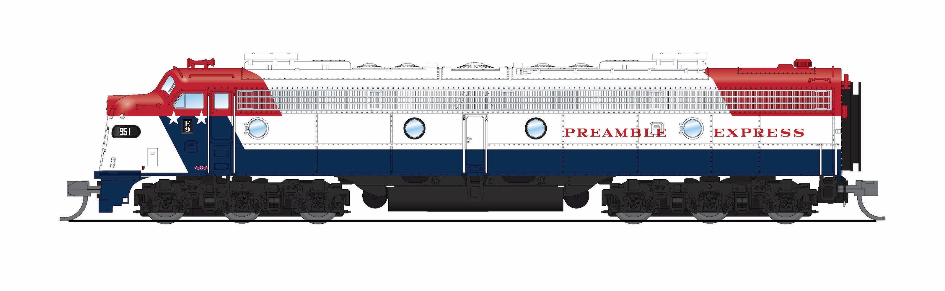 10311 EMD E9A, UP 951, Preamble AFT Paint, No-Sound / DCC-Ready, N (Lowell Smith Exclusive)