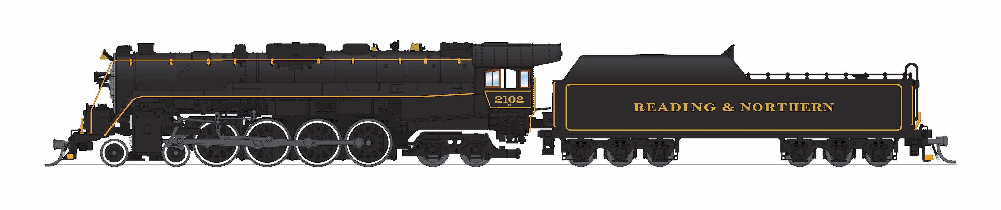 10329 Reading T1 4-8-4, Reading & Northern #2102, Modern Appearance, No-Sound / DCC-Ready, N