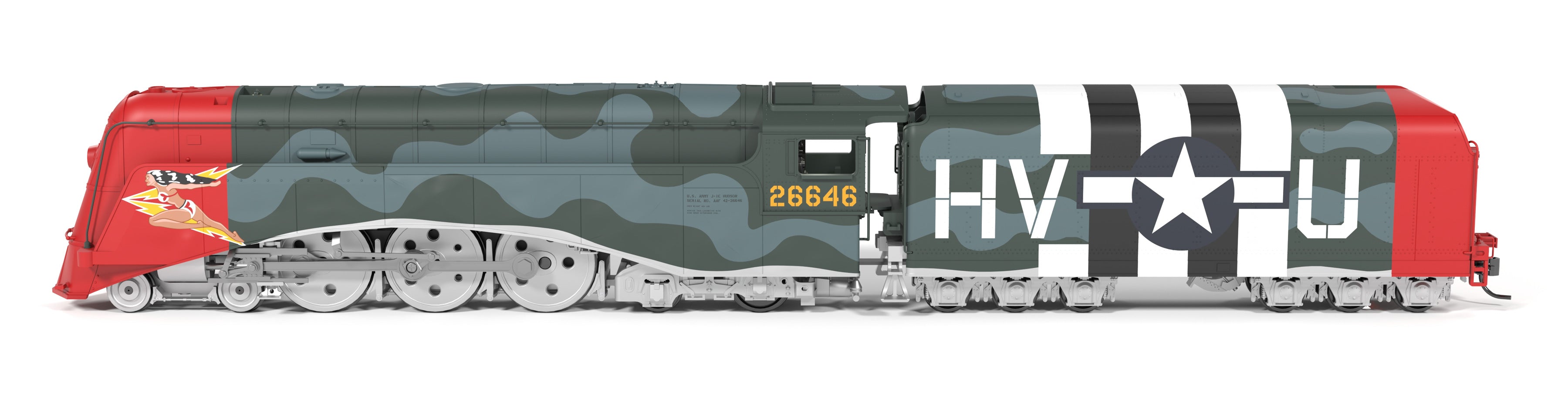 10346 Commodore Vanderbilt, USAAF Fantasy Paint, HV-U 26646, Paragon4 Sound/DC/DCC, w/ Smoke, HO