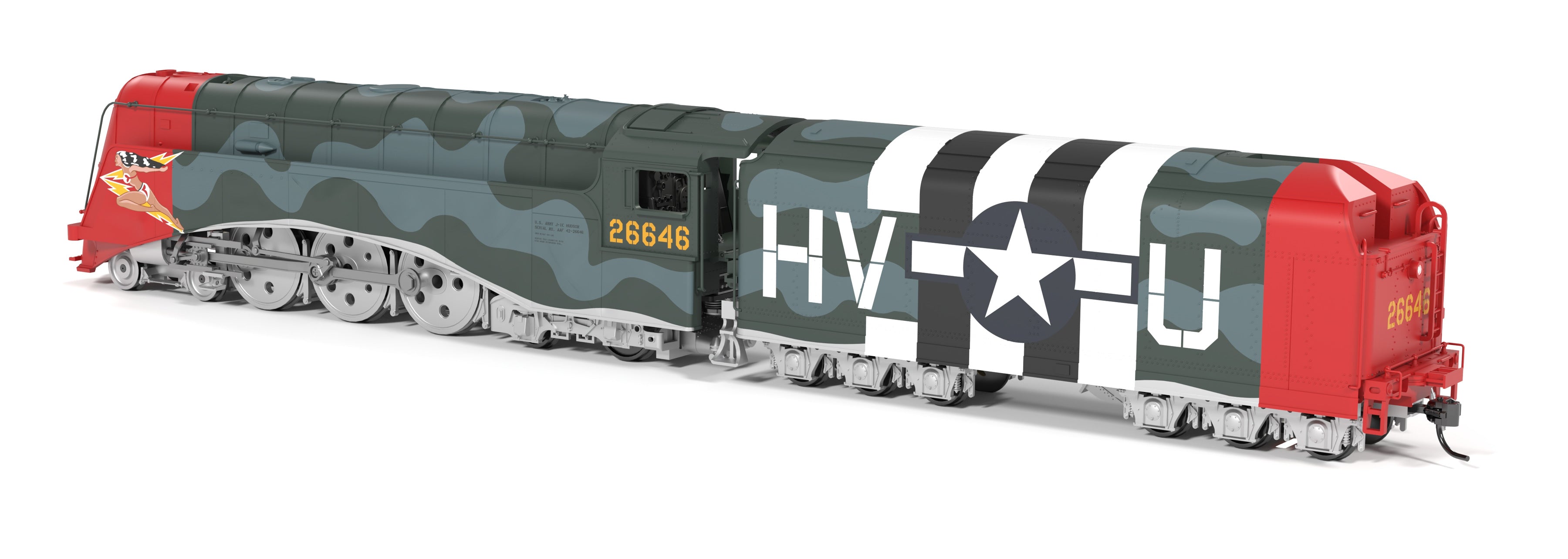 10346 Commodore Vanderbilt, USAAF Fantasy Paint, HV-U 26646, Paragon4 Sound/DC/DCC, w/ Smoke, HO