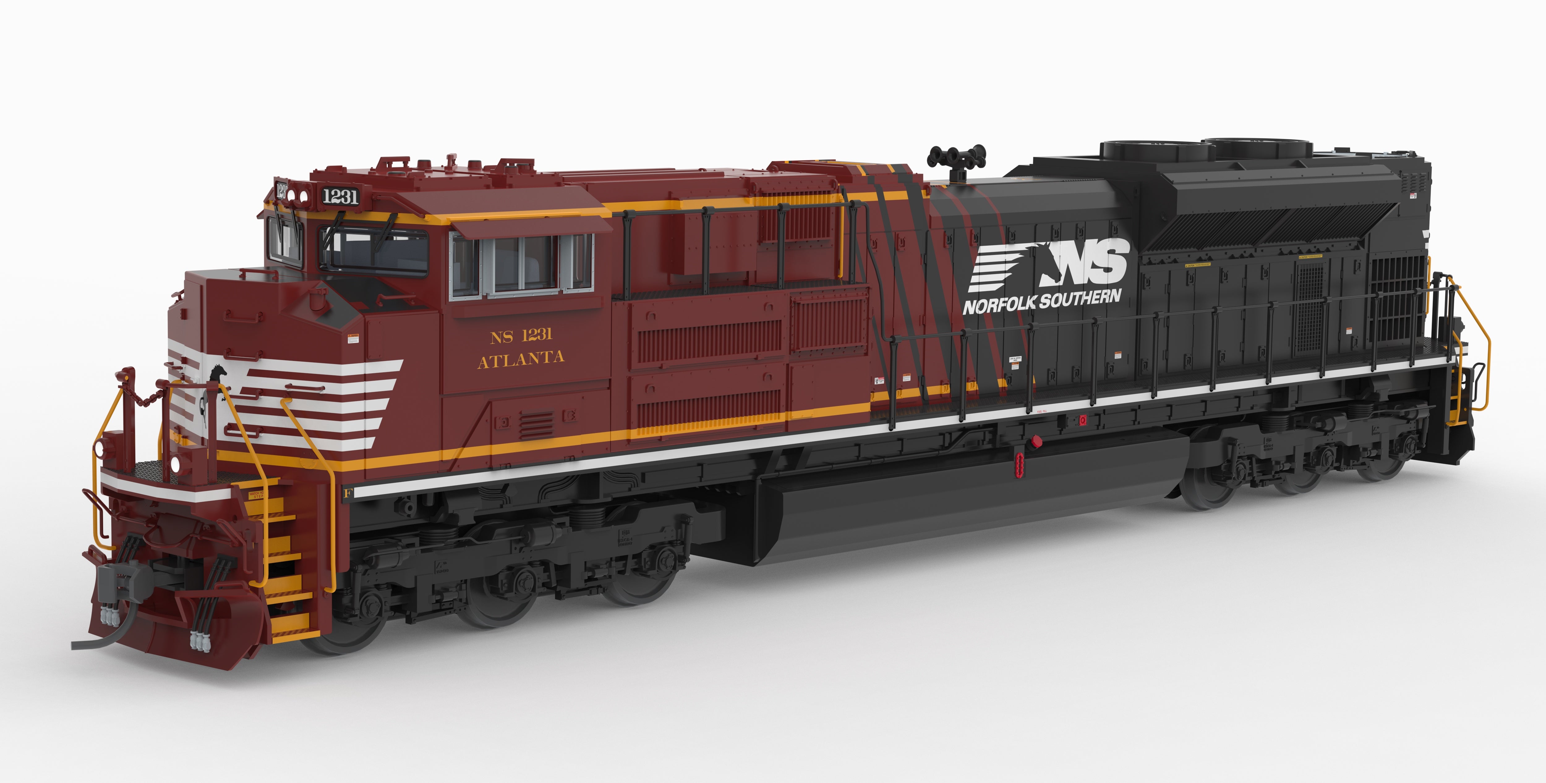 10438 EMD SD70ACe, NS 1231 "Atlanta", Office Car Special, No-Sound / DCC-Ready, HO