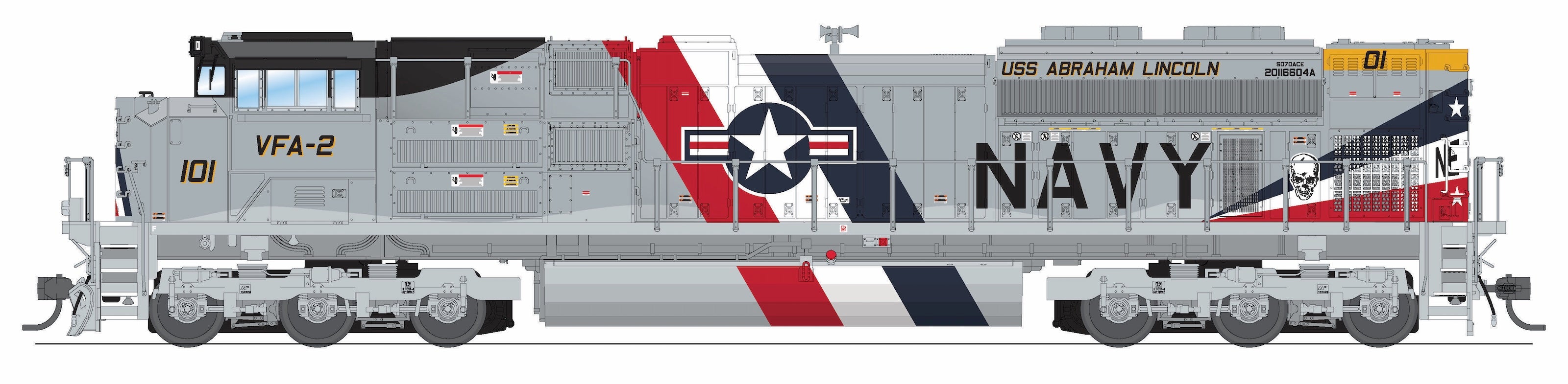 10442 EMD SD70ACe, US Navy #101 Fantasy Paint, No-Sound / DCC-Ready, HO