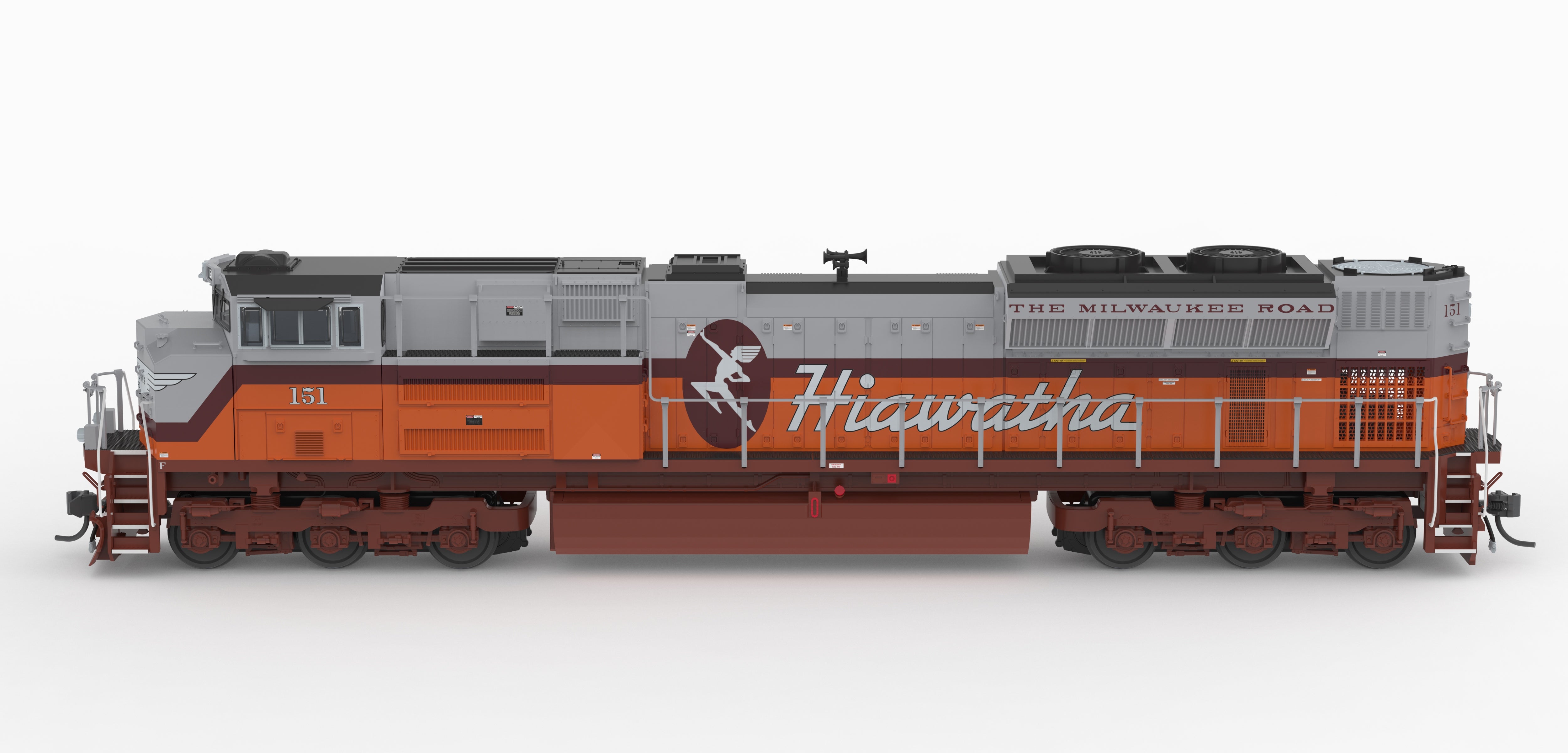 10447 EMD SD70ACe, MILW 151, Hiawatha Fantasy Paint, Paragon4 Sound/DC/DCC, w/ Smoke, HO (Trainworld Exclusive)