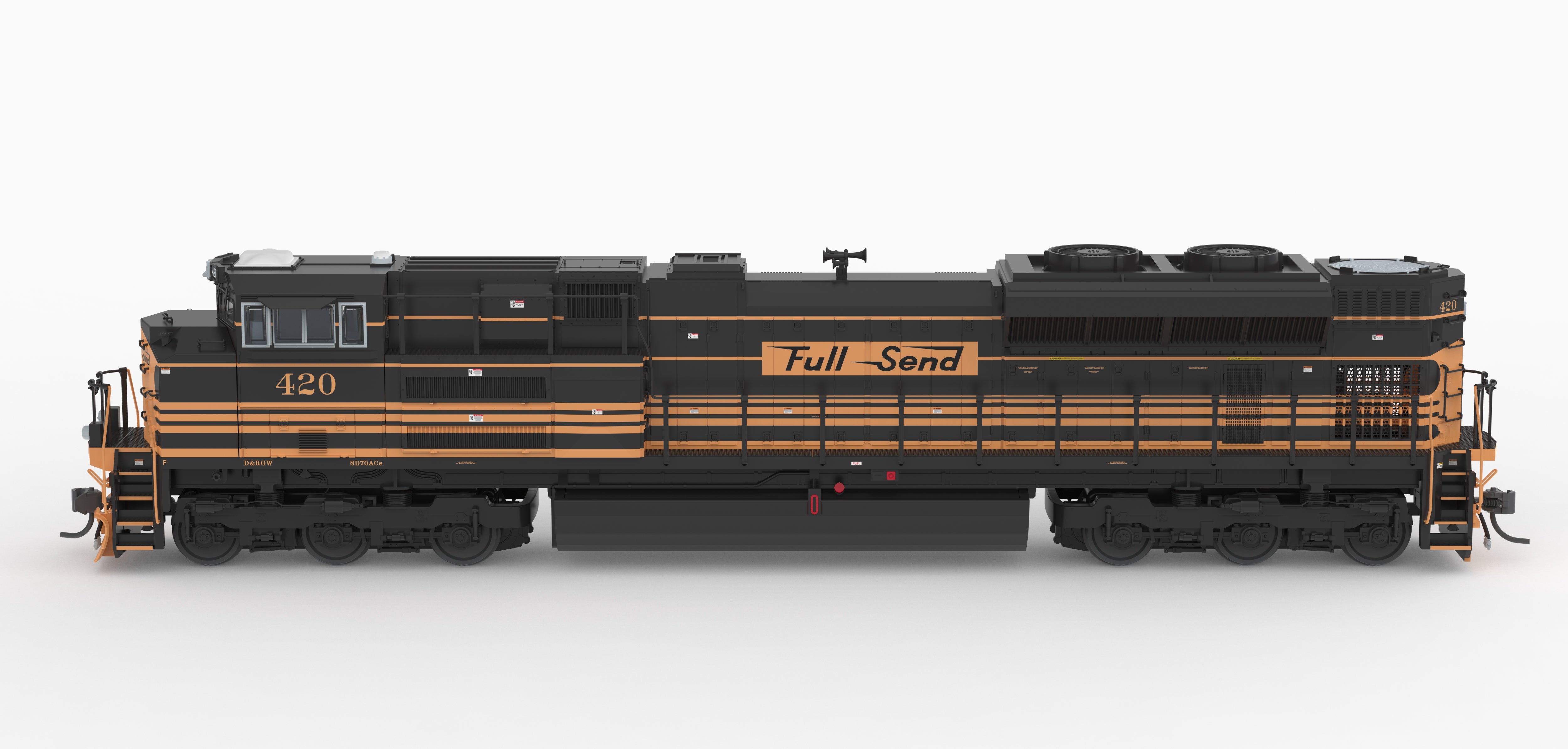 10455 EMD SD70ACe, ES&D 420, "Full Send" 5-Stripe Scheme, Paragon4 Sound/DC/DCC, w/ Smoke, HO (Hyce Trains)
