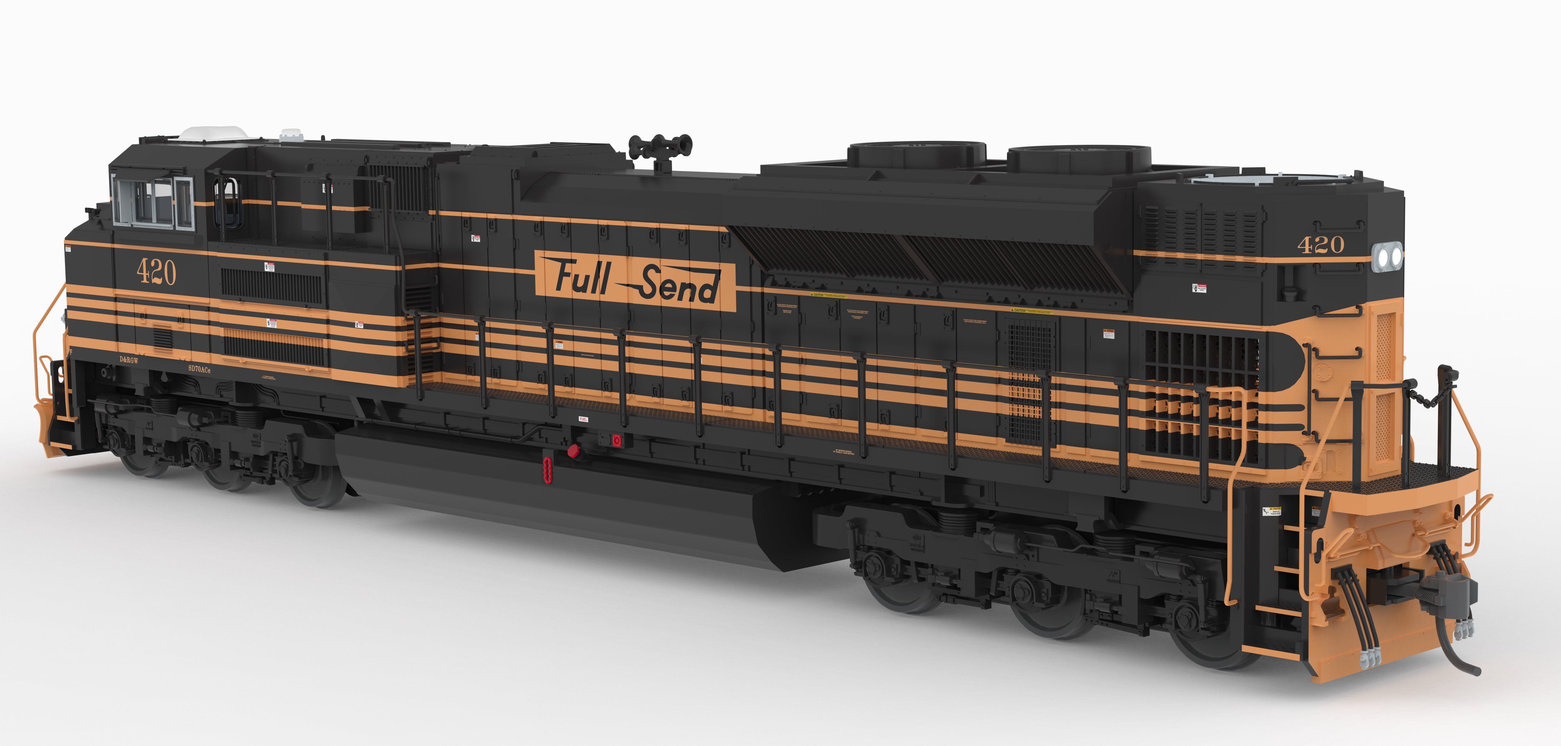 10458 EMD SD70ACe, ES&D 422, "Full Send" 5-Stripe Scheme, No-Sound / DCC-Ready, HO (Hyce Trains)
