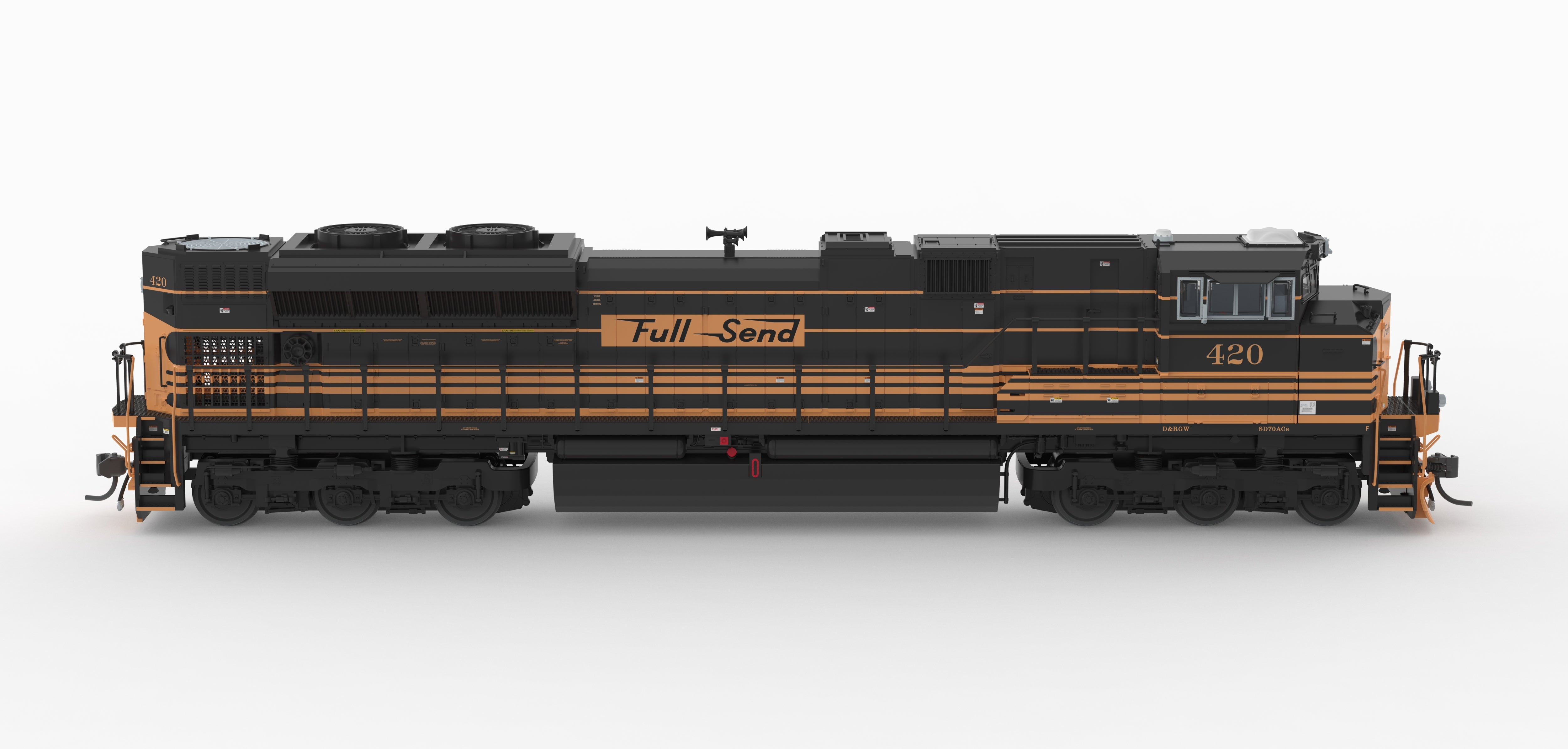 10458 EMD SD70ACe, ES&D 422, "Full Send" 5-Stripe Scheme, No-Sound / DCC-Ready, HO (Hyce Trains)