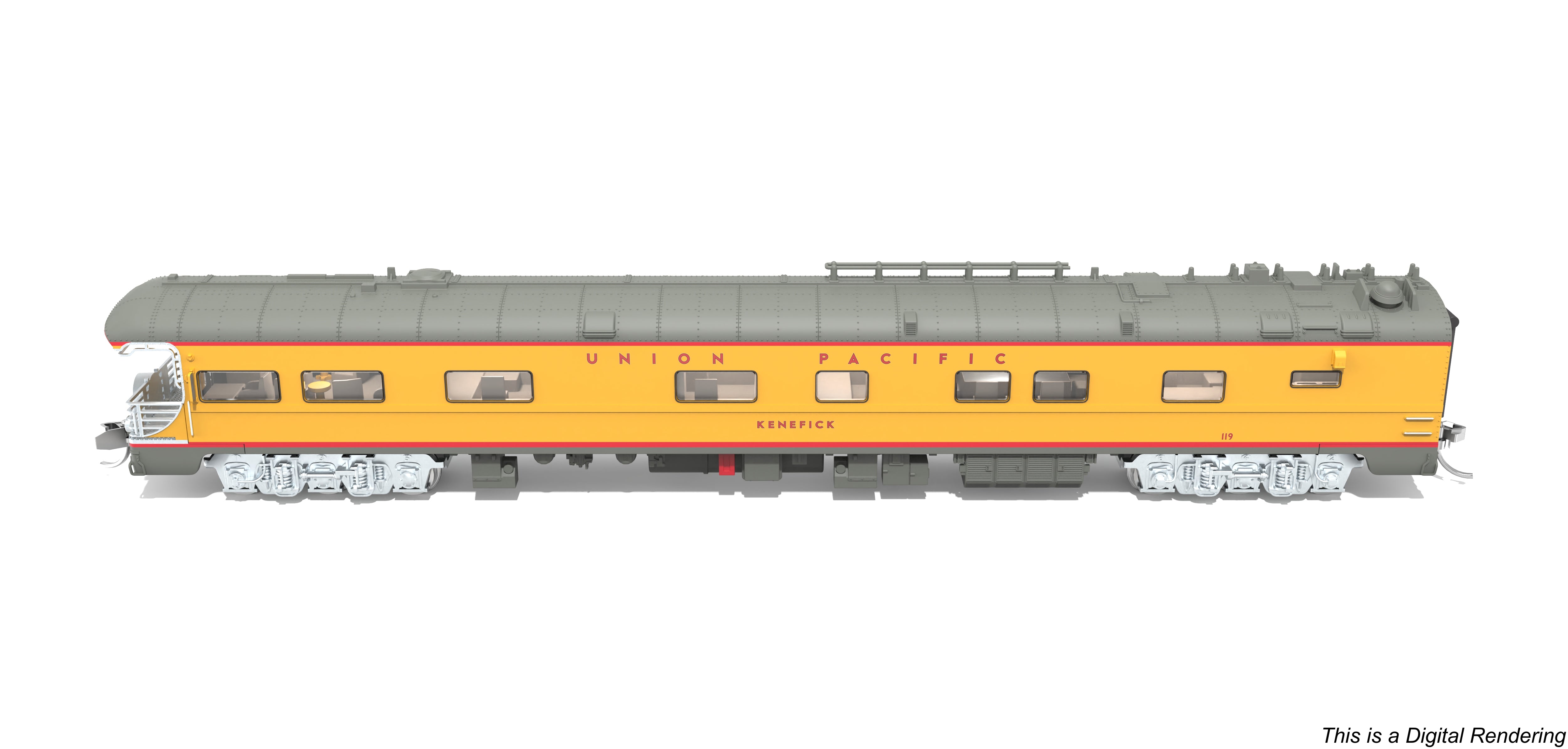 10491 Union Pacific Business Car, UP #119 "Kenefick", "Big Boy Tour" Drumhead, N Scale