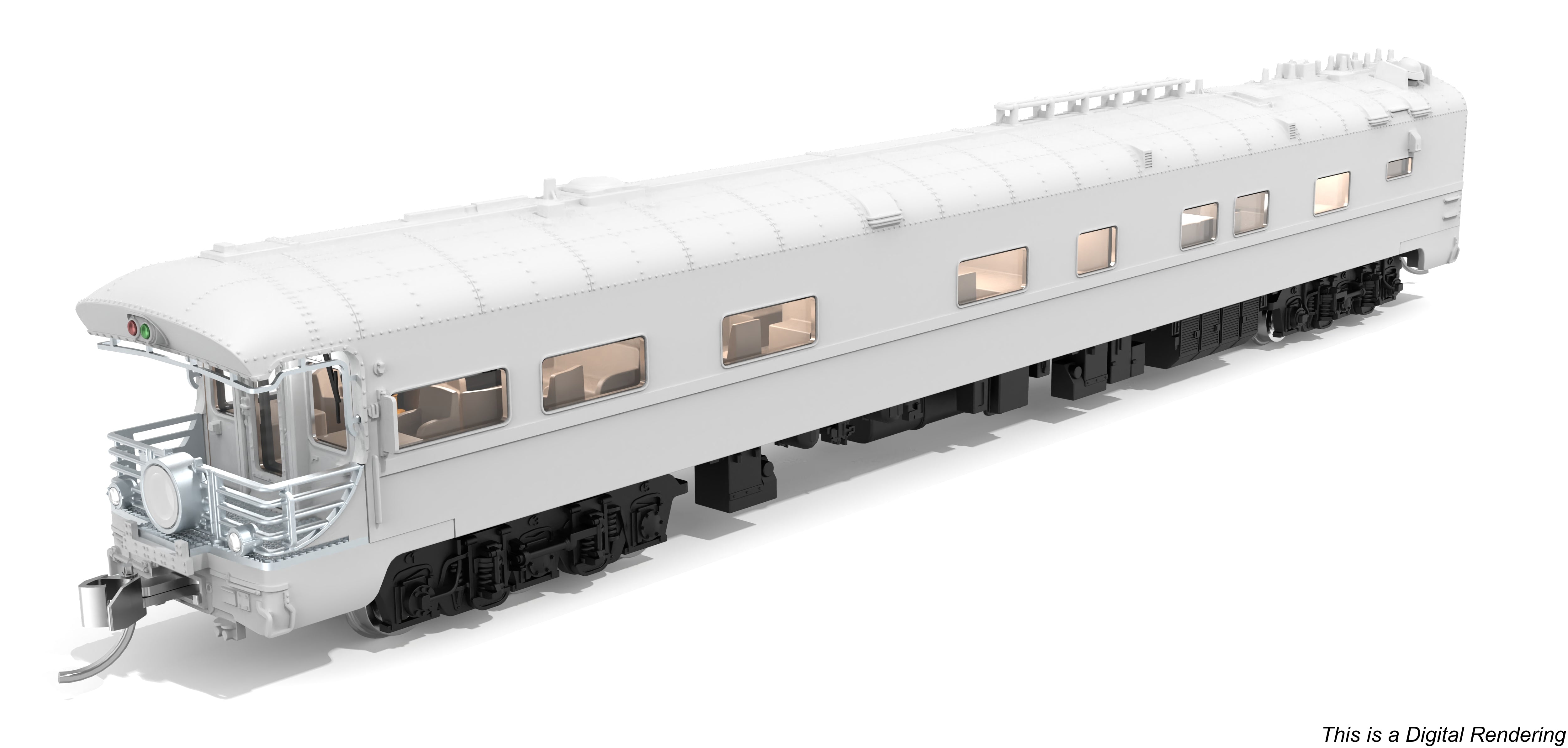 10495 Union Pacific Business Car, Painted Primer Gray w/ Black Trucks, N Scale