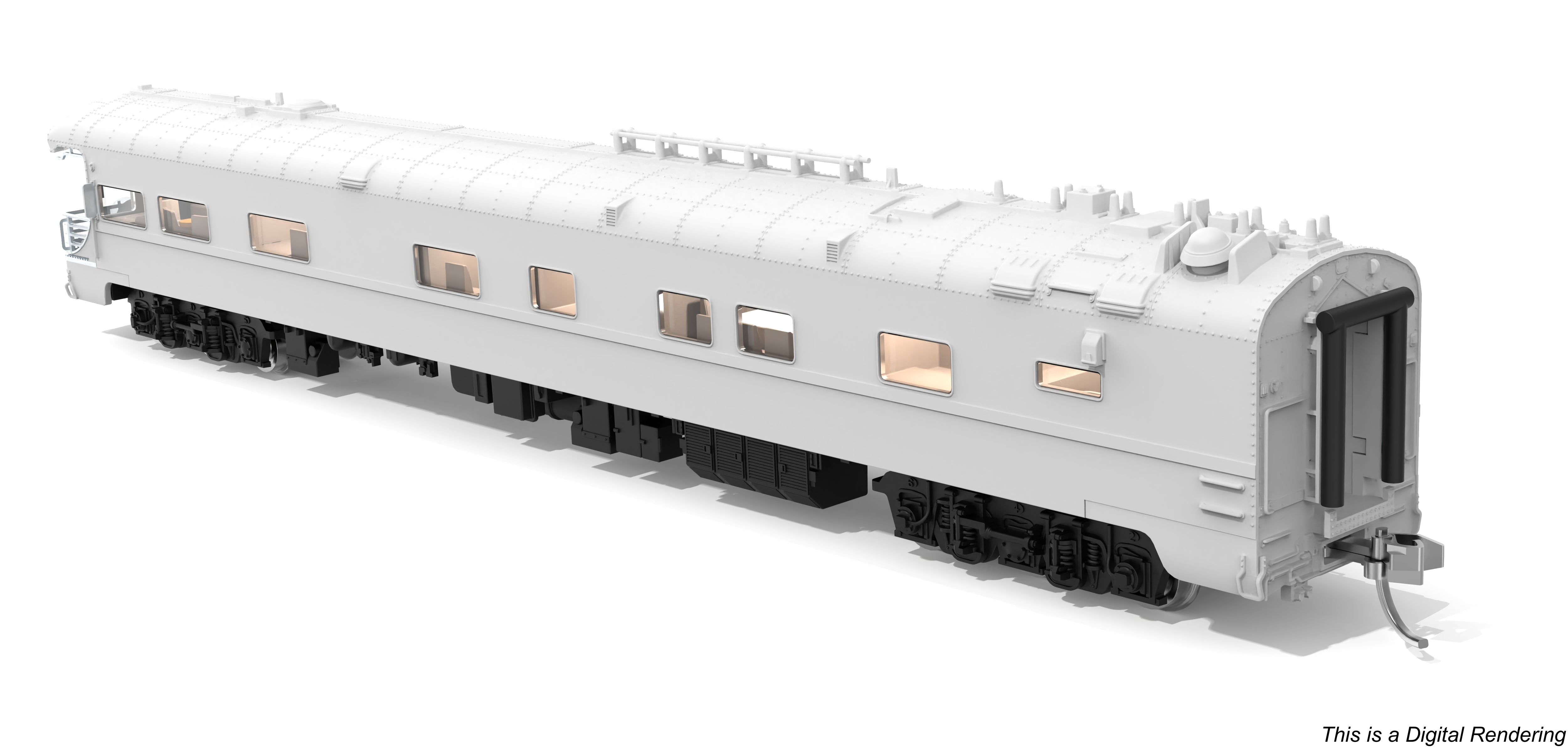 10495 Union Pacific Business Car, Painted Primer Gray w/ Black Trucks, N Scale