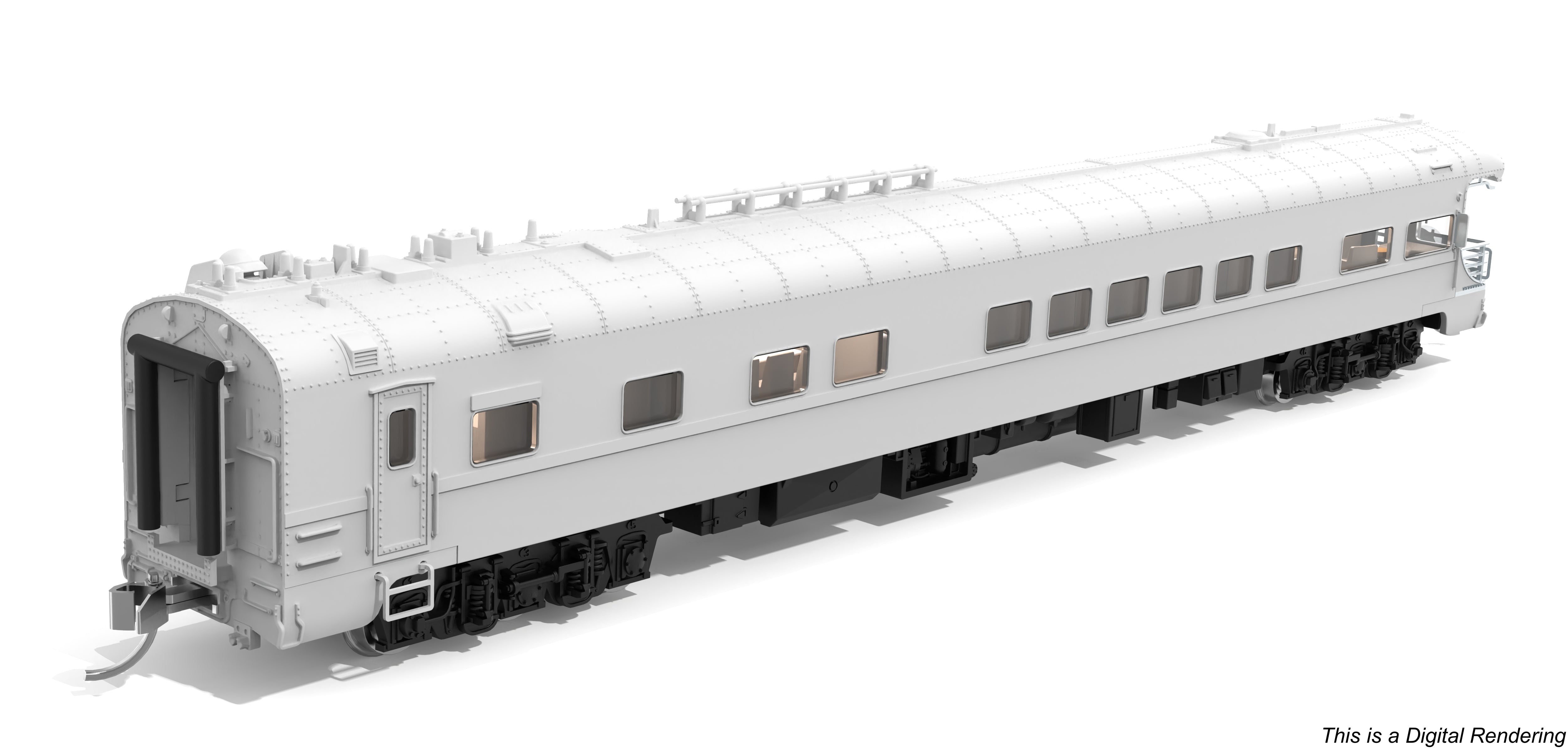 10495 Union Pacific Business Car, Painted Primer Gray w/ Black Trucks, N Scale