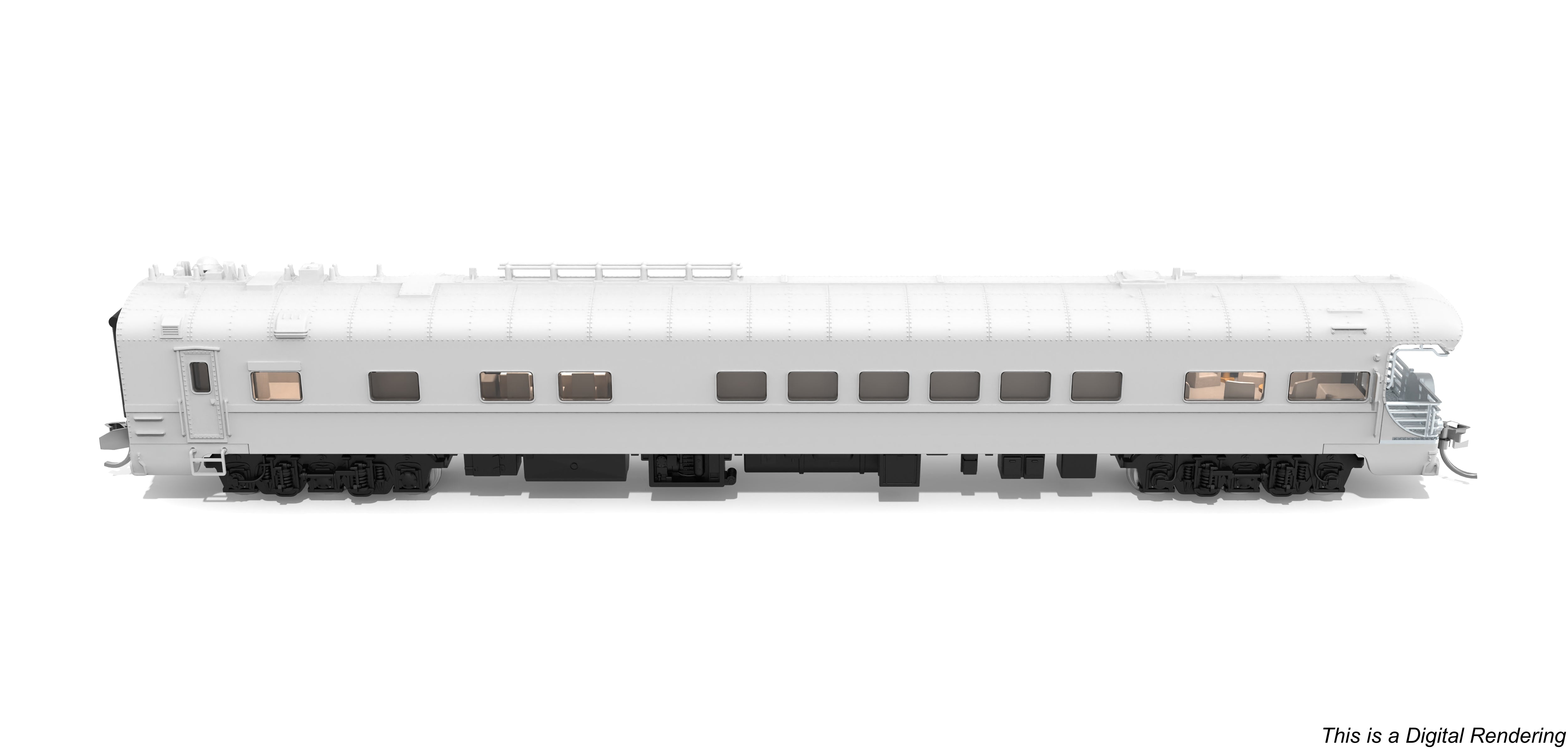 10495 Union Pacific Business Car, Painted Primer Gray w/ Black Trucks, N Scale