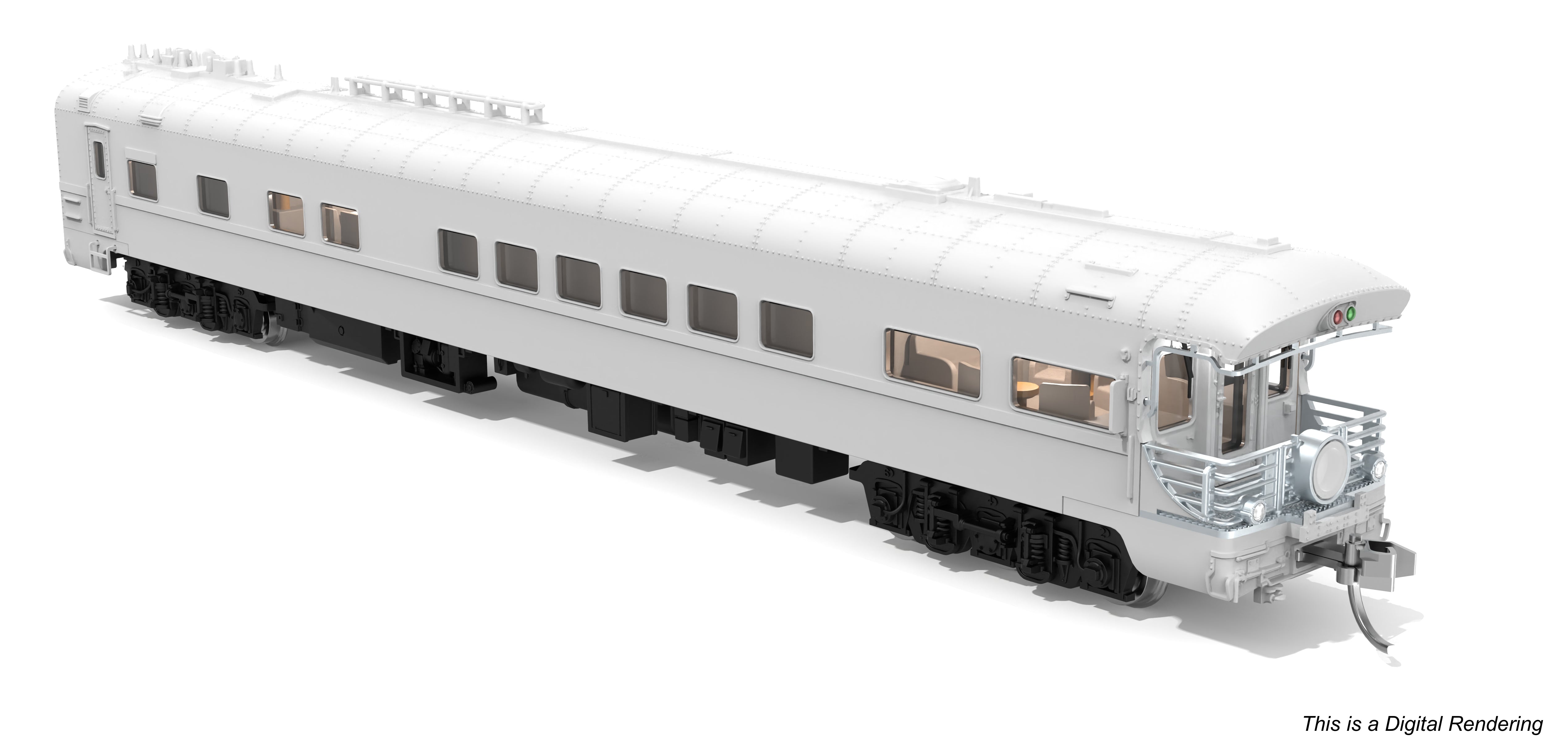 10495 Union Pacific Business Car, Painted Primer Gray w/ Black Trucks, N Scale
