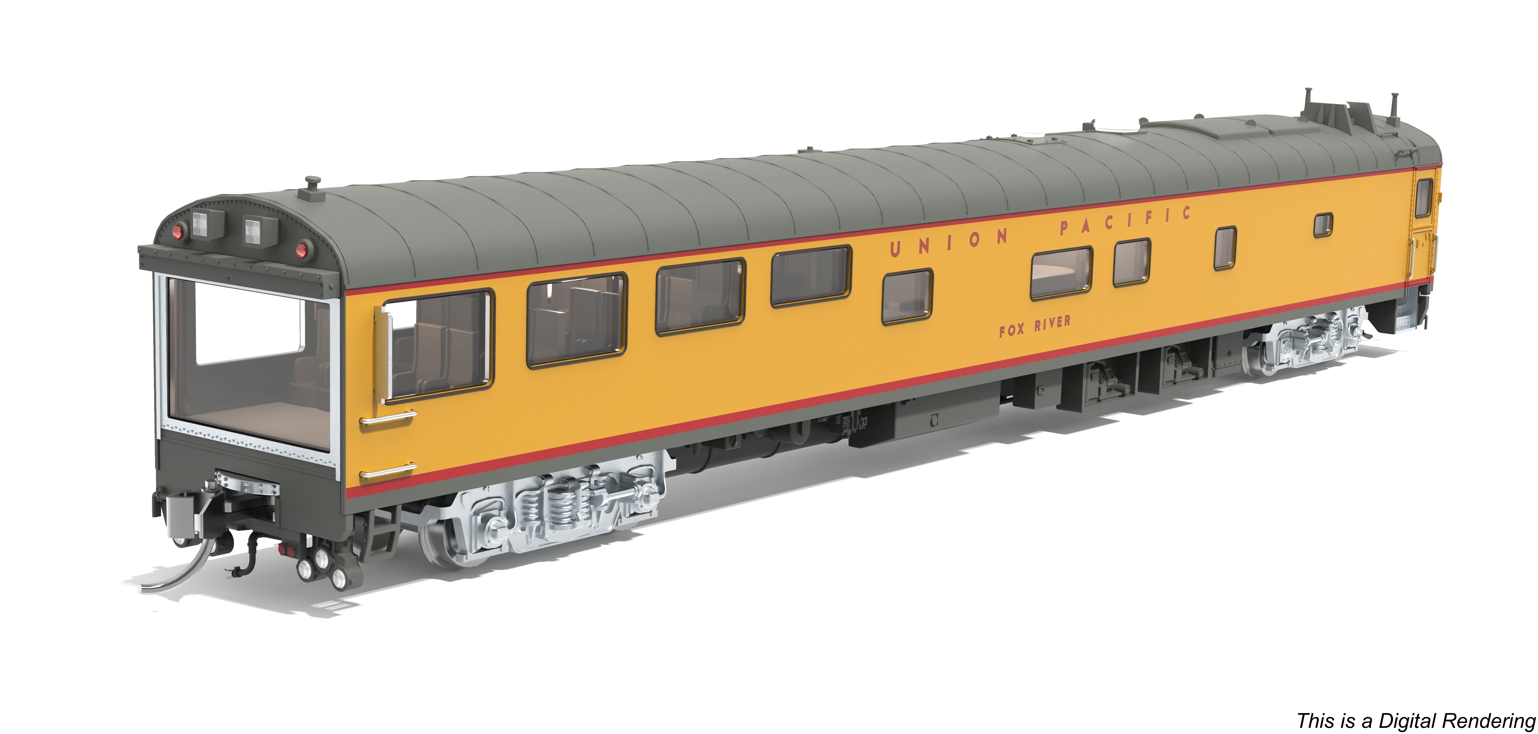 10500 Union Pacific Track Inspection Car, "Fox River", 1995 - 2006 Appearance, N