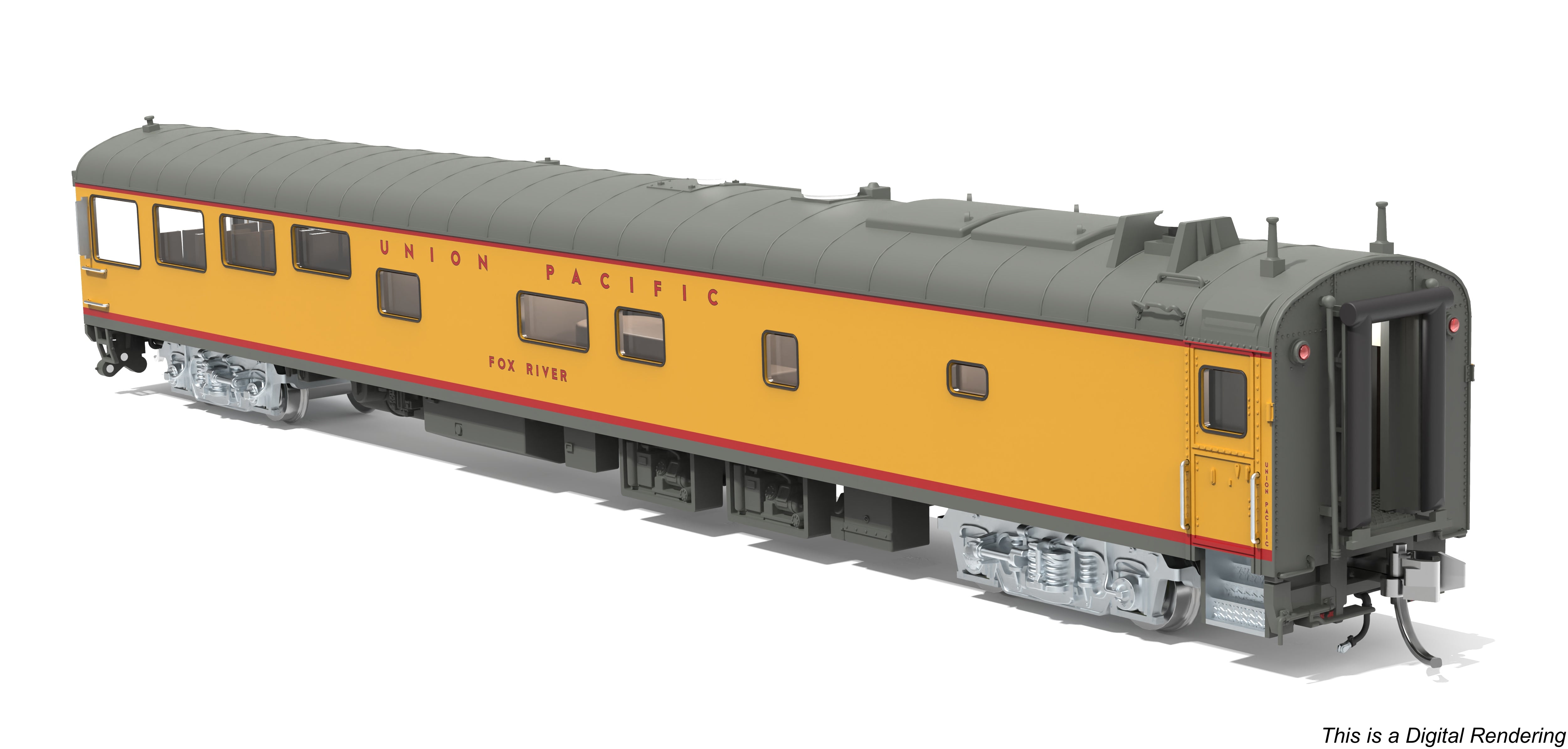 10500 Union Pacific Track Inspection Car, "Fox River", 1995 - 2006 Appearance, N