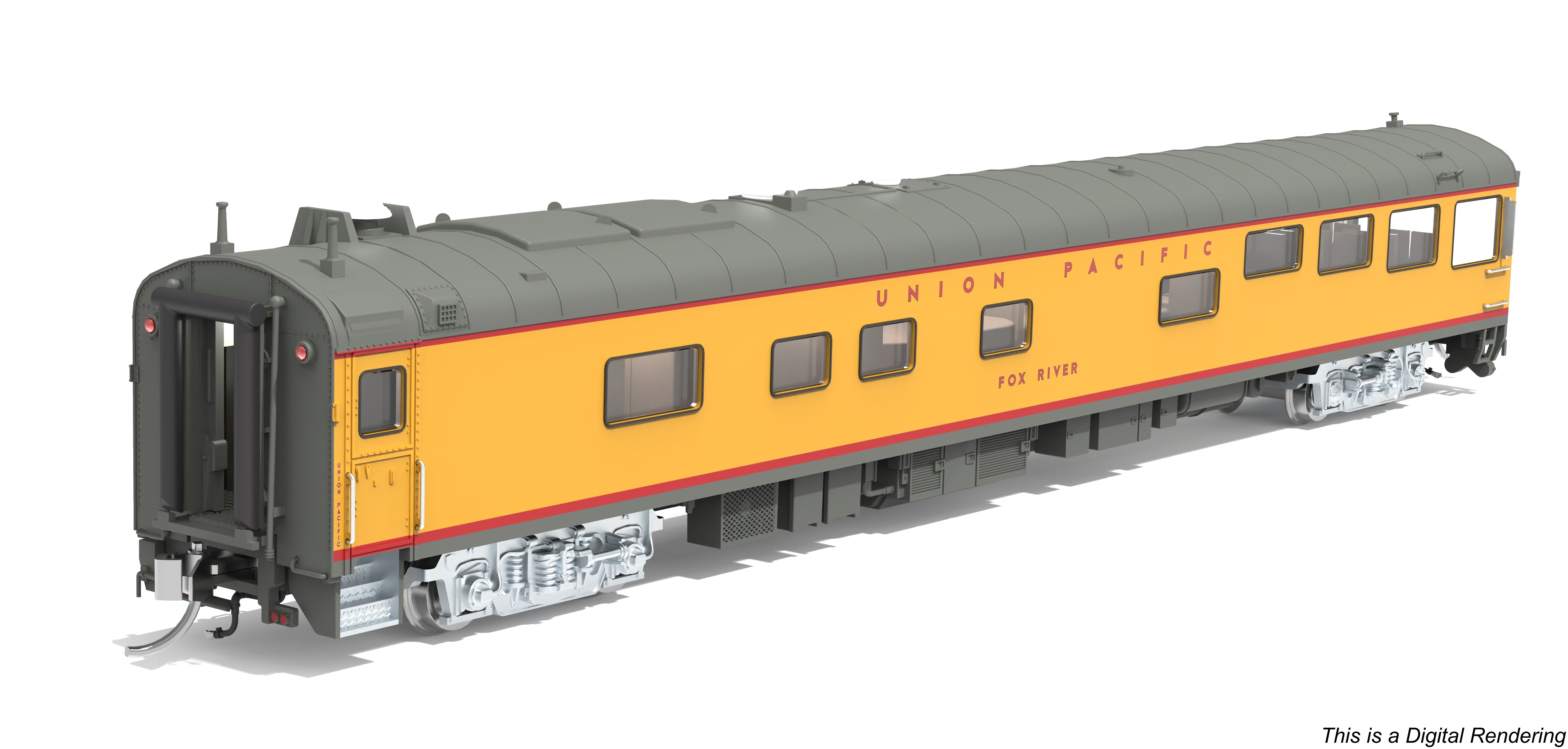 10500 Union Pacific Track Inspection Car, "Fox River", 1995 - 2006 Appearance, N