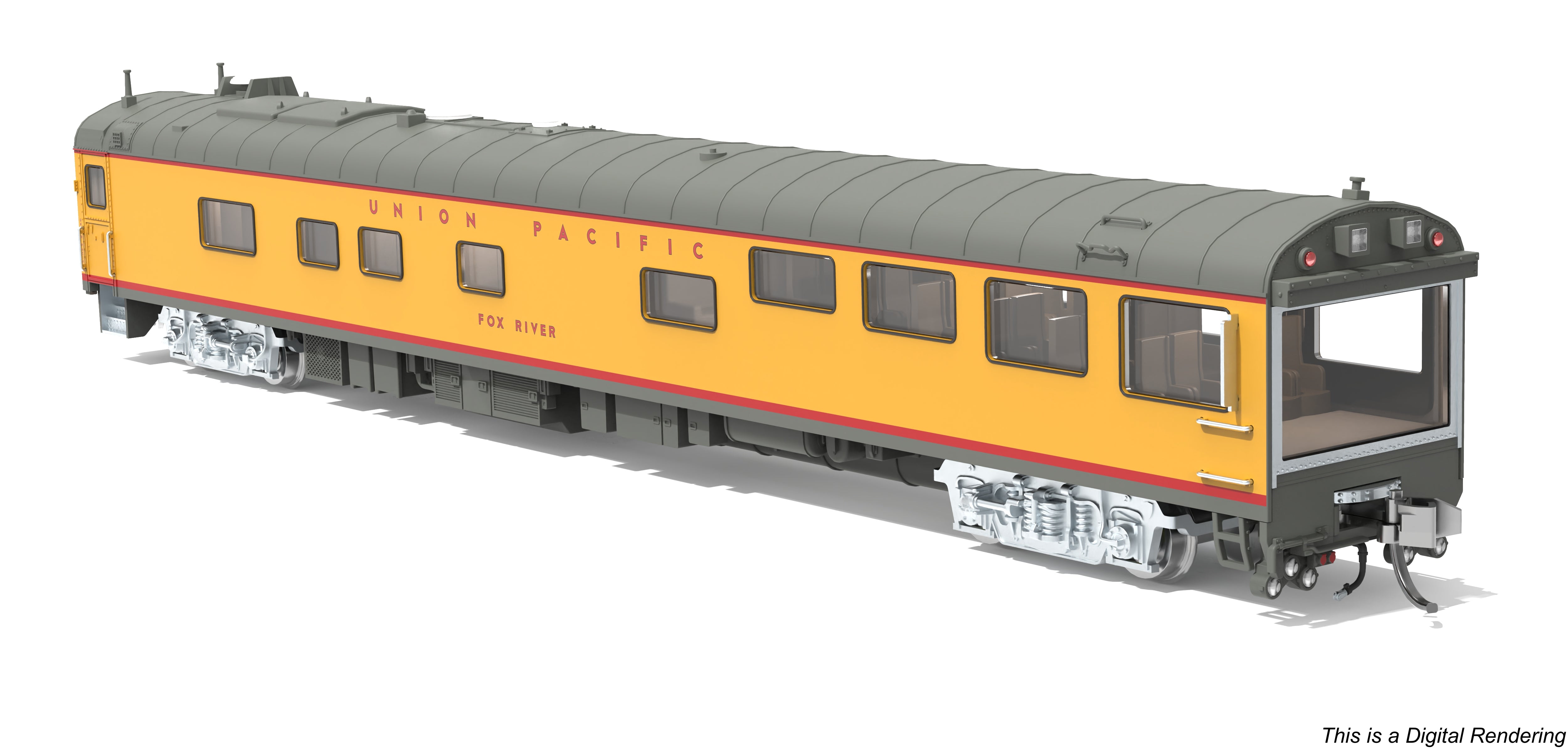 10500 Union Pacific Track Inspection Car, "Fox River", 1995 - 2006 Appearance, N