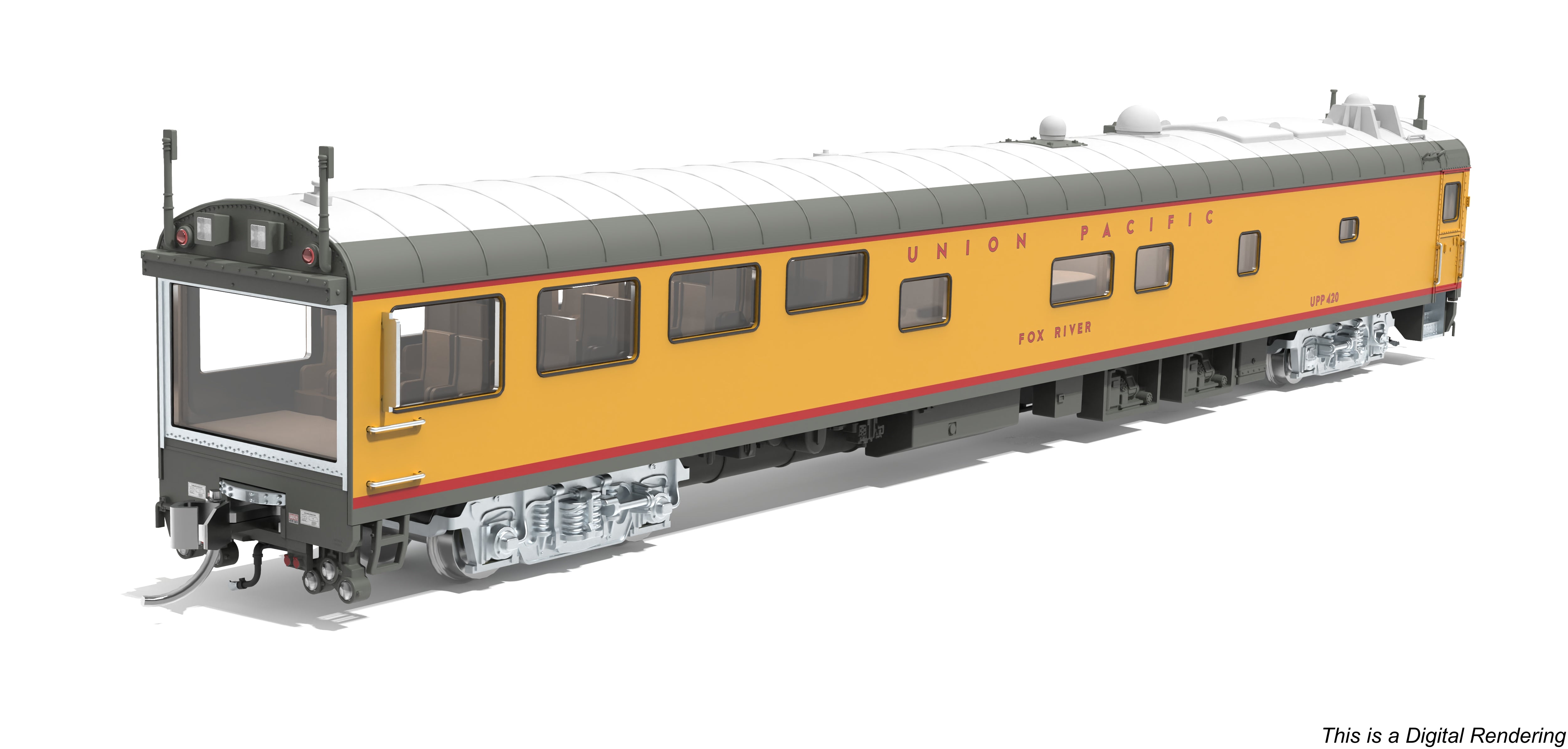 10501 Union Pacific Track Inspection Car, "Fox River", 2006 - Present Appearance, N