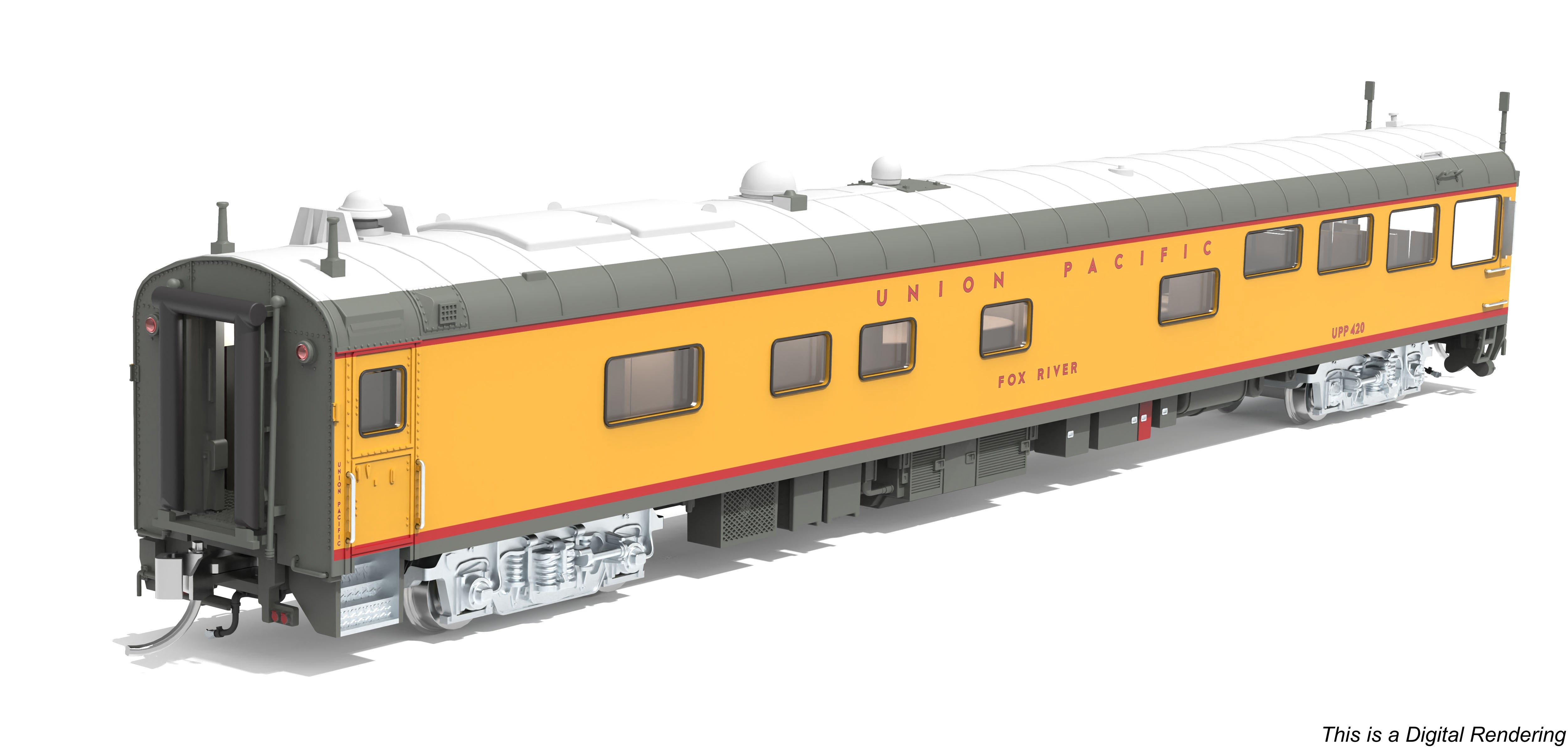 10501 Union Pacific Track Inspection Car, "Fox River", 2006 - Present Appearance, N