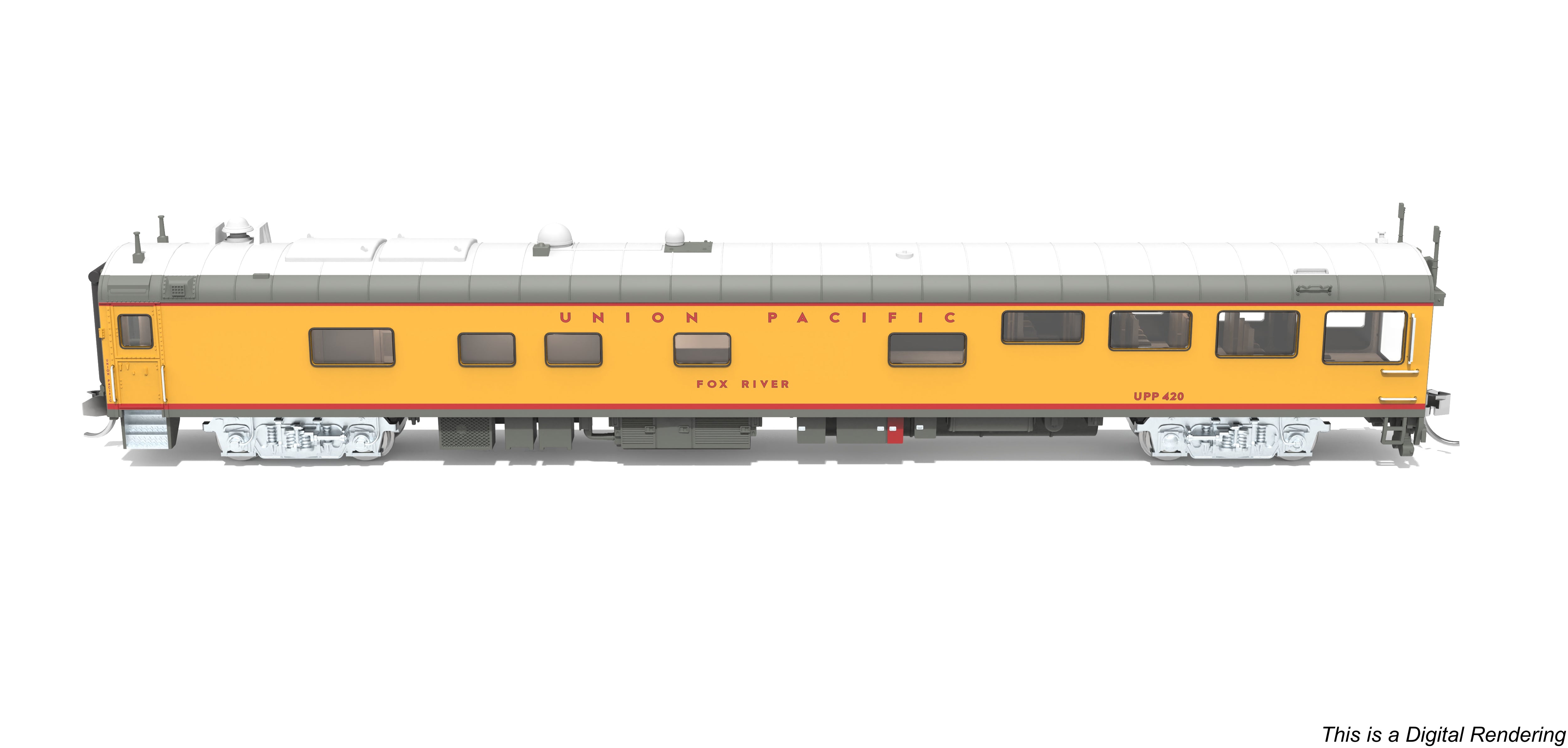 10501 Union Pacific Track Inspection Car, "Fox River", 2006 - Present Appearance, N