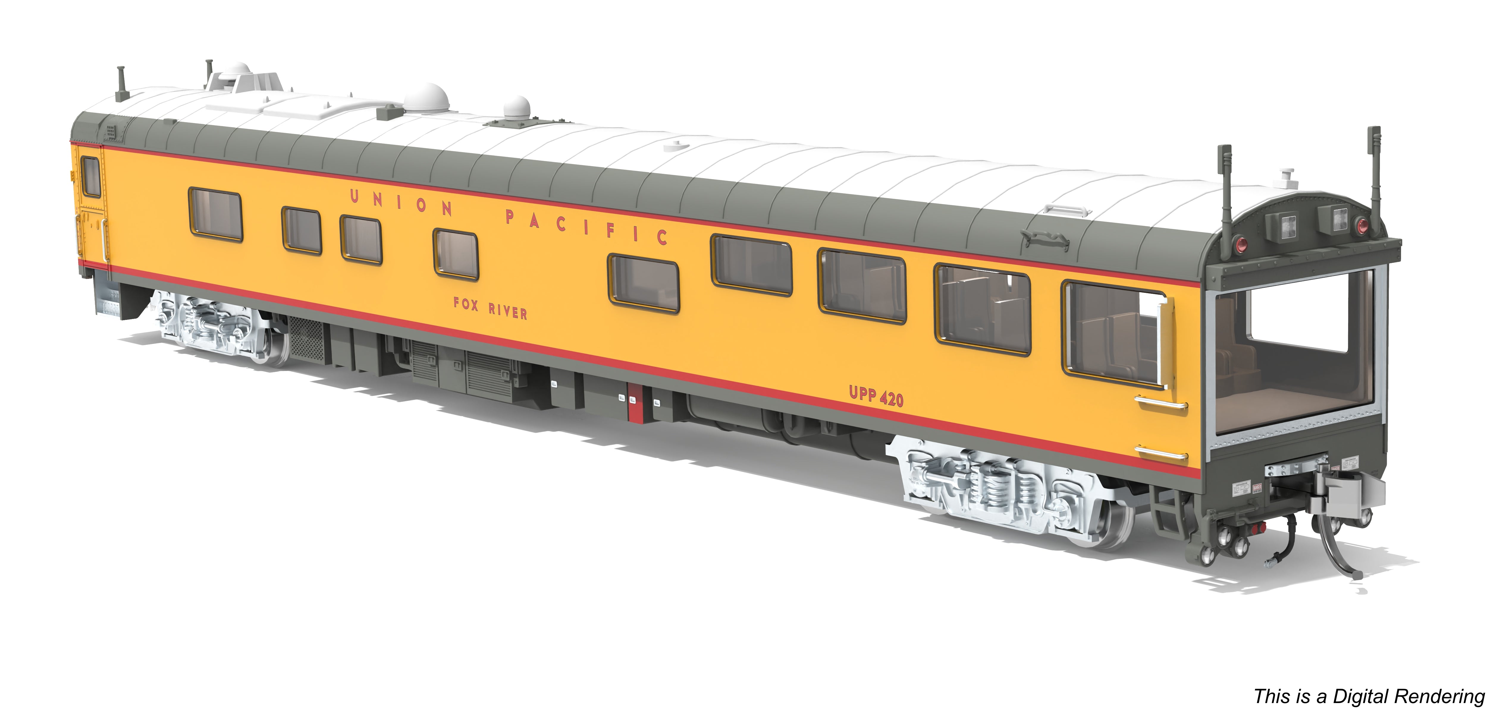 10501 Union Pacific Track Inspection Car, "Fox River", 2006 - Present Appearance, N