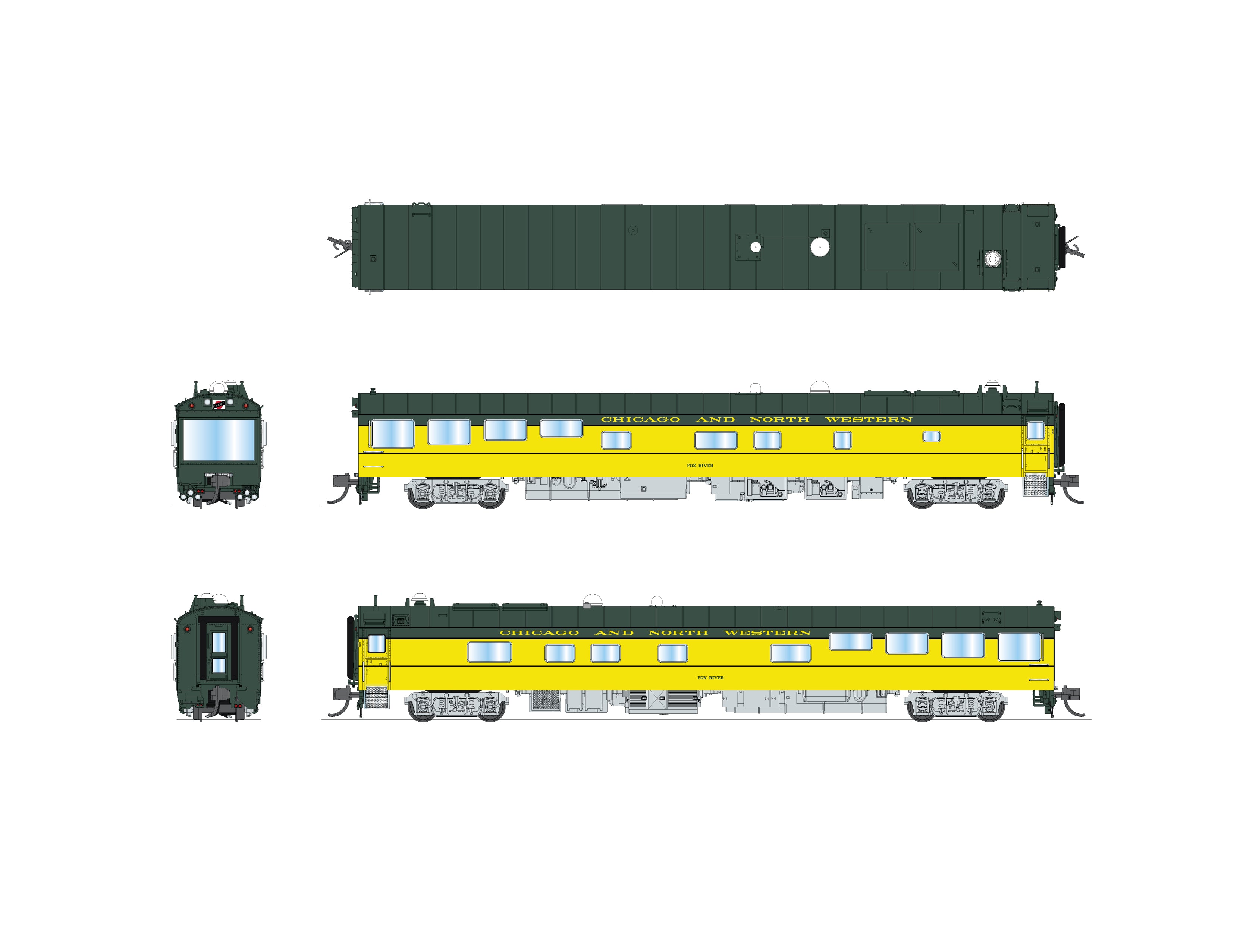 10502 Chicago & North Western Track Inspection Car, "Fox River", N