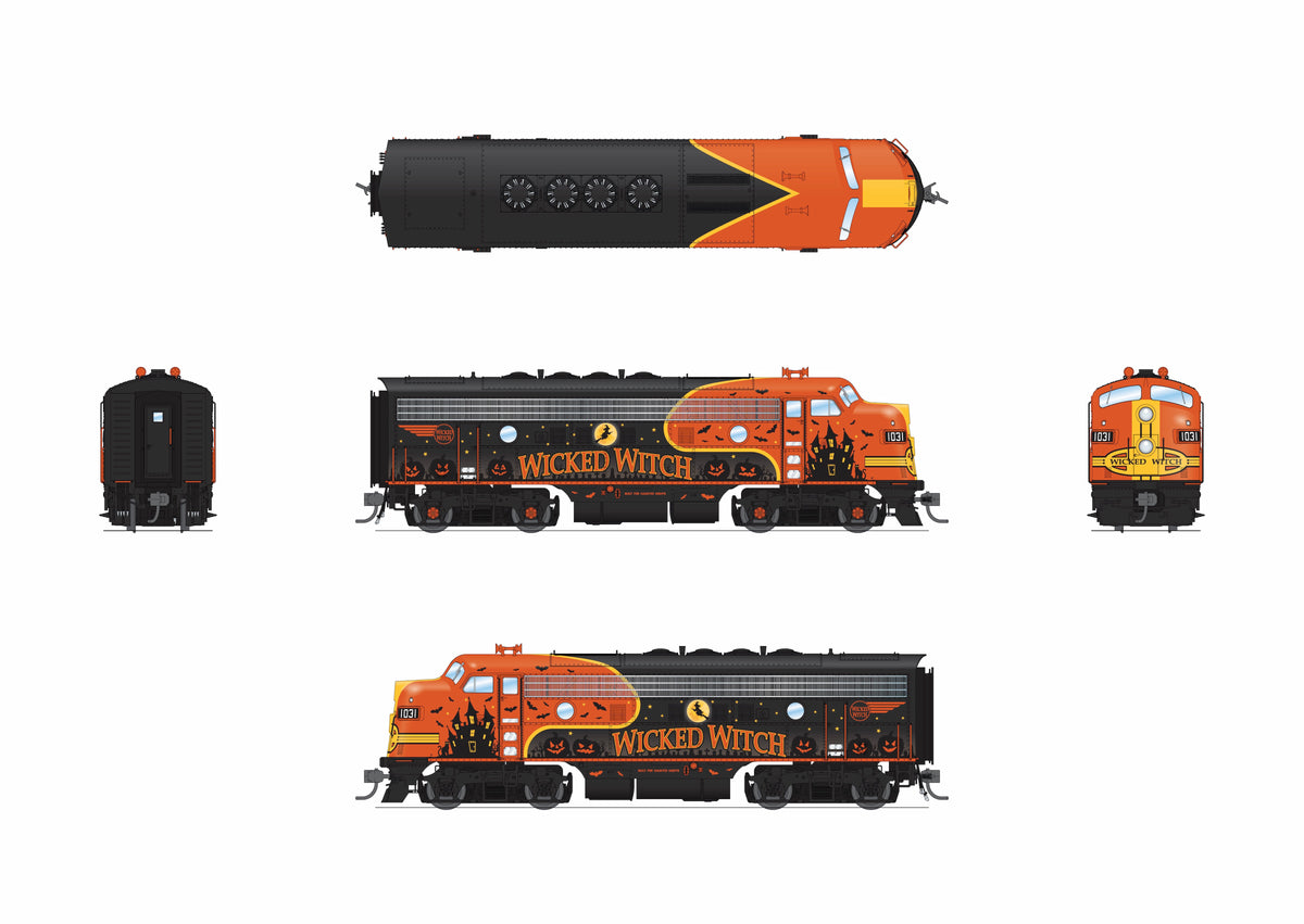 10514 EMD F3, Wicked Witch Scheme, Paragon4 Sound/DC/DCC, HO (Trainworld Exclusive)