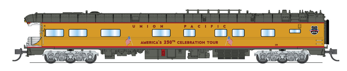 10527 Union Pacific Business Car, UP #119 "Kenefick", Fantasy East Coast Big Boy Tour Shield, N Scale (Trainworld Exclusive)