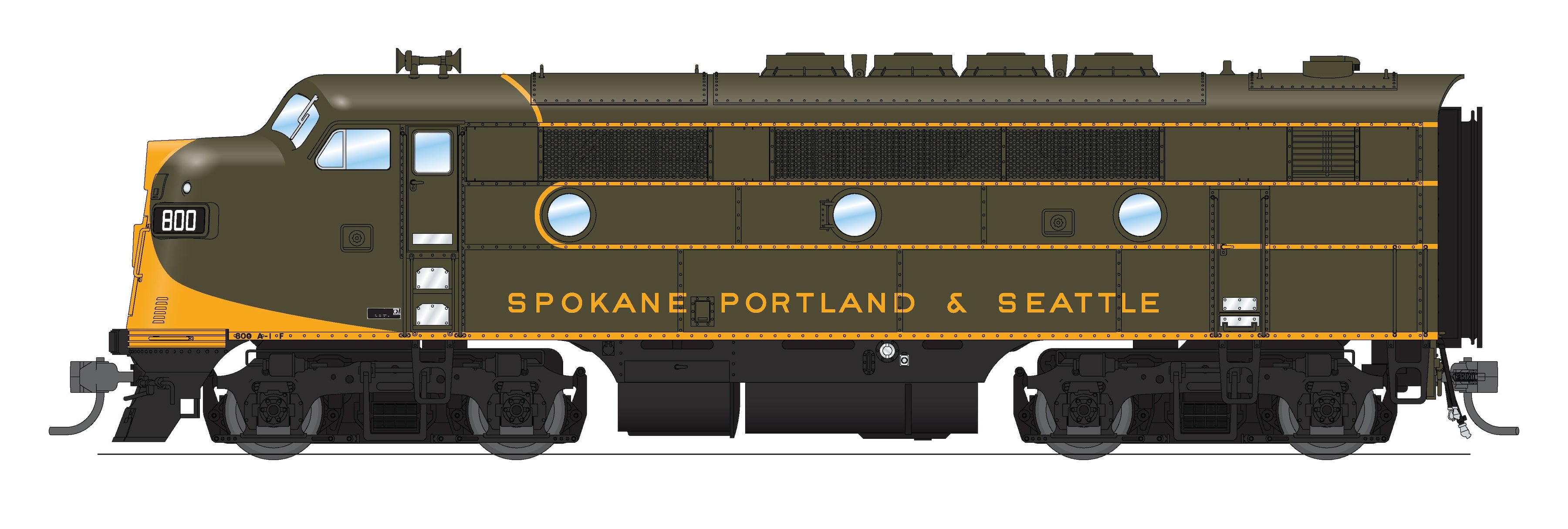 10544 EMD F3A, SP&S 800, Hourglass Scheme, Paragon4 Sound/DC/DCC, HO