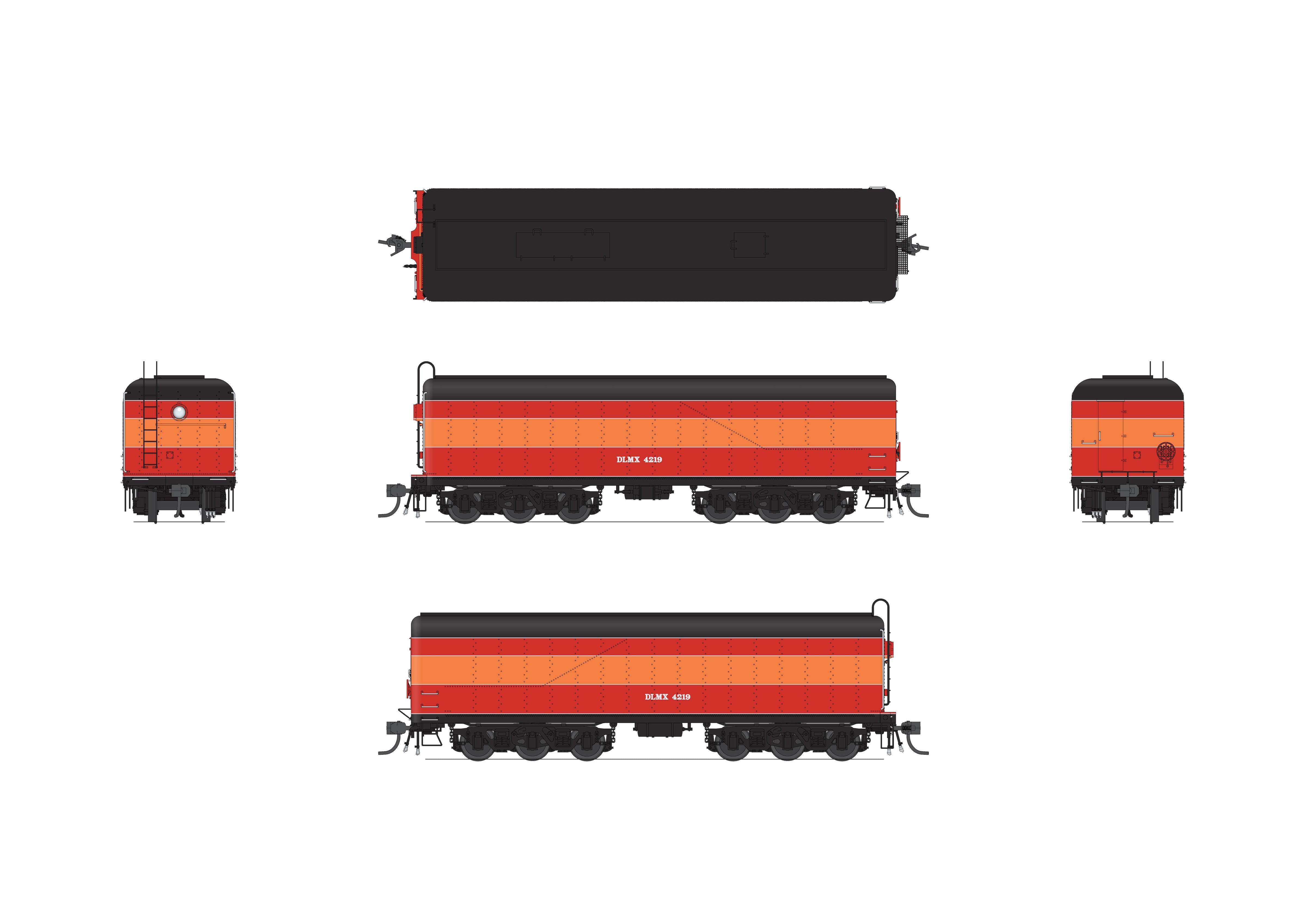 10570 DLMX 4219 Auxiliary Water Tender, Southern Pacific Daylight, HO Scale