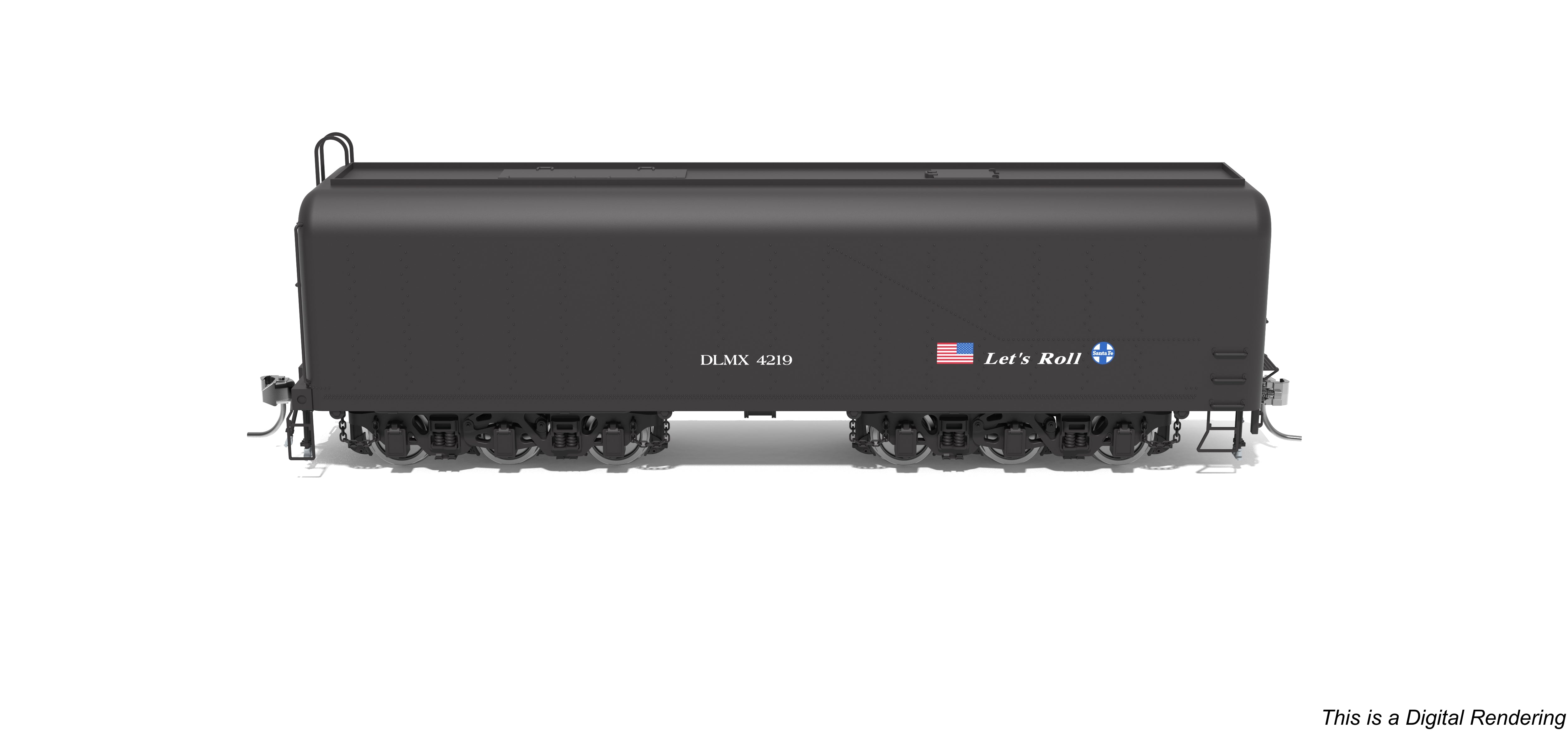 10571 DLMX 4219 Auxiliary Water Tender, "Let's Roll" ATSF, HO Scale