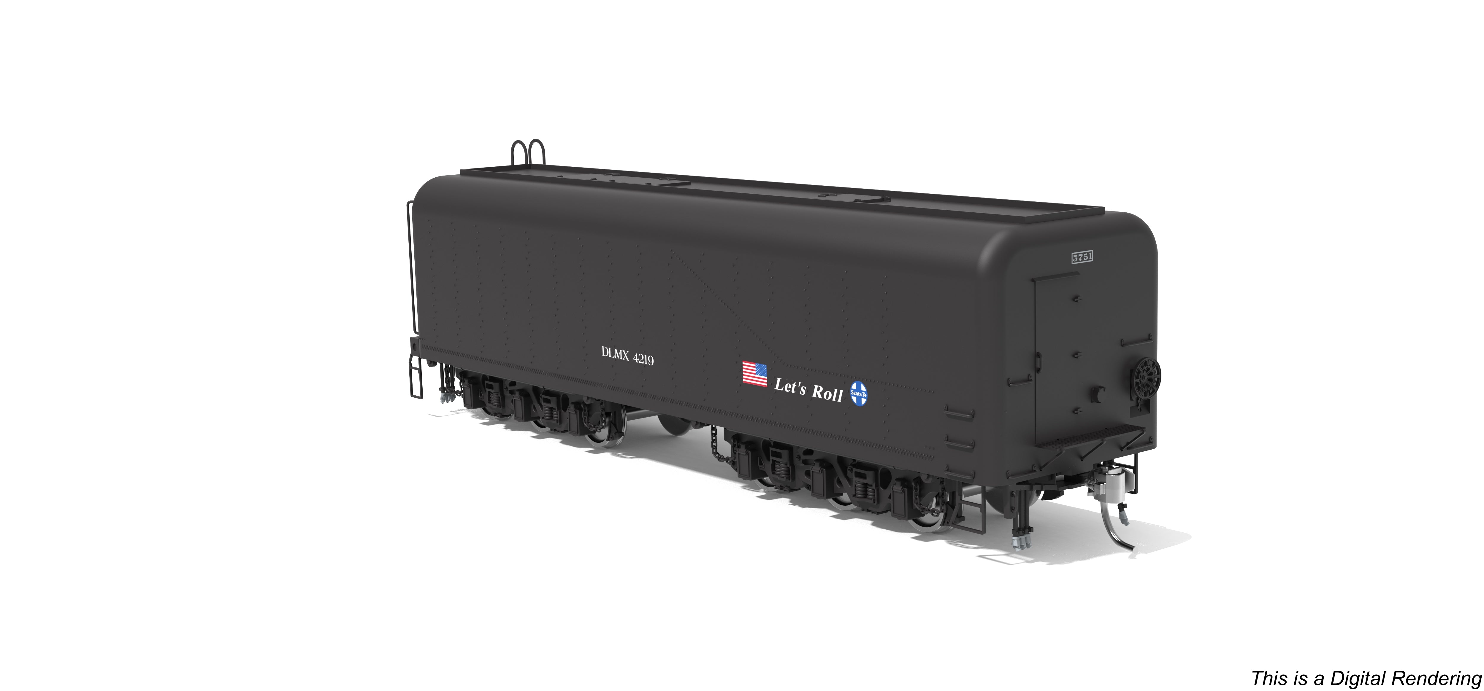 10571 DLMX 4219 Auxiliary Water Tender, "Let's Roll" ATSF, HO Scale