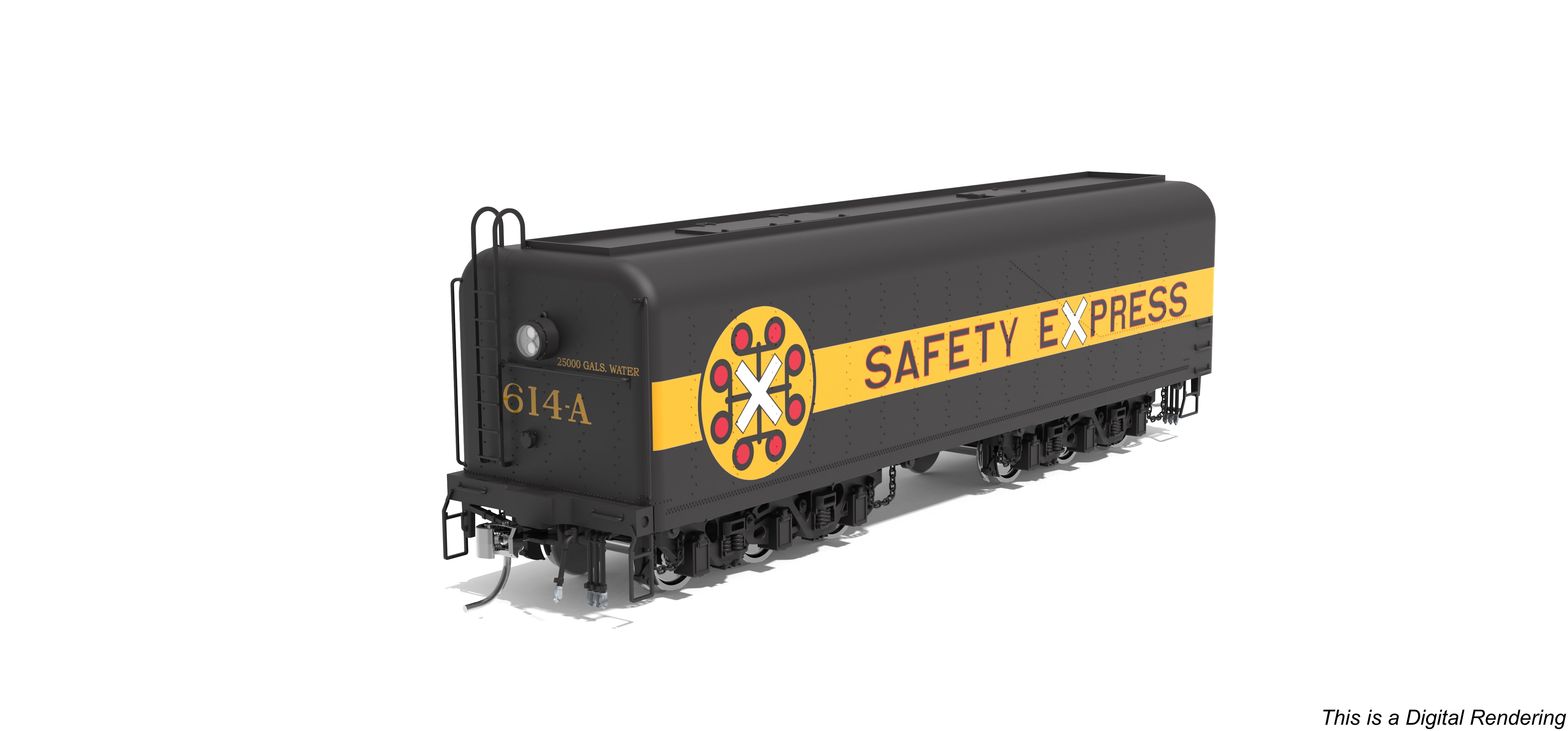 10574 Chessie Safety Express Auxiliary Water Tender, #614-A, HO Scale (NP)