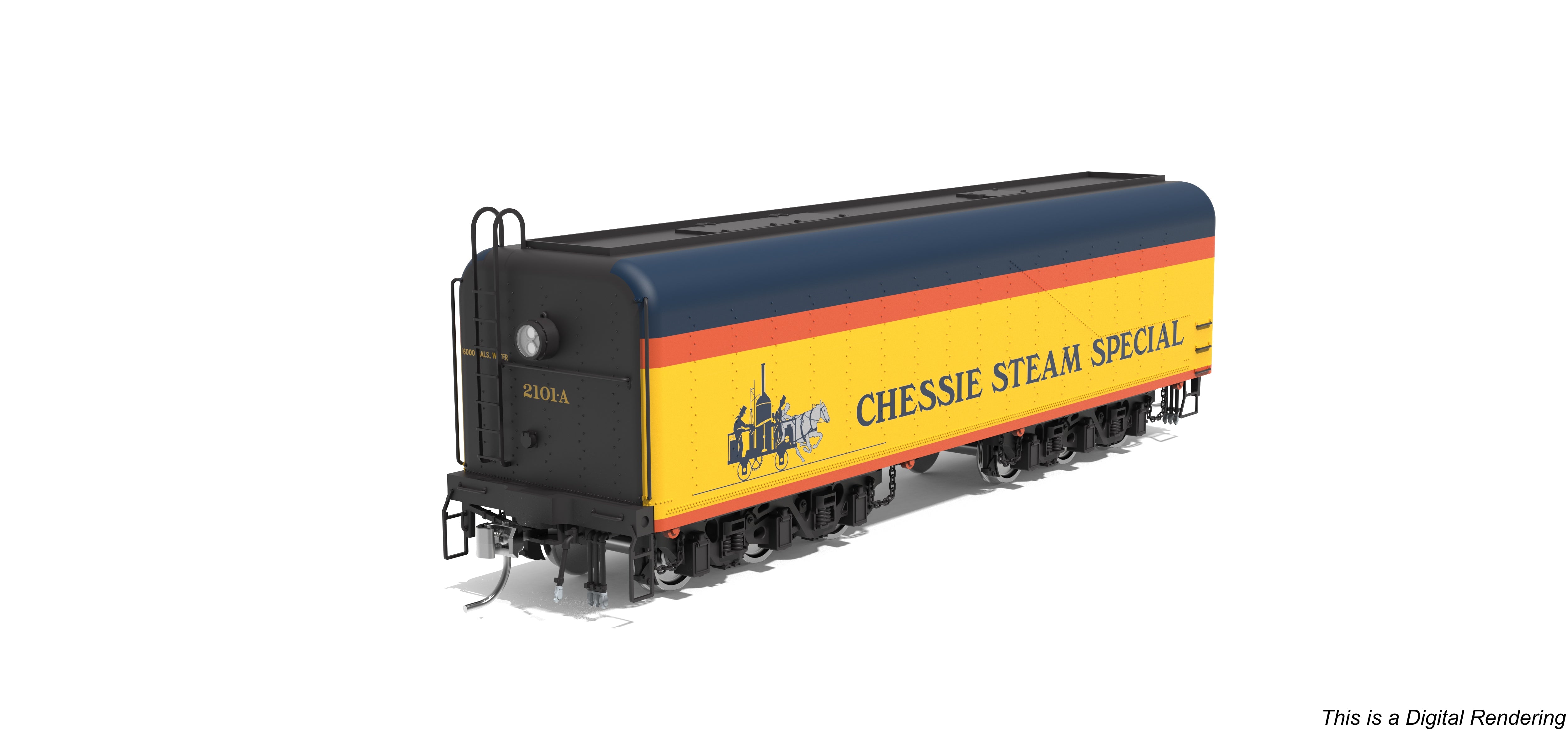 10575 Chessie Steam Special Auxiliary Water Tender, #2101-A, HO Scale (NP)