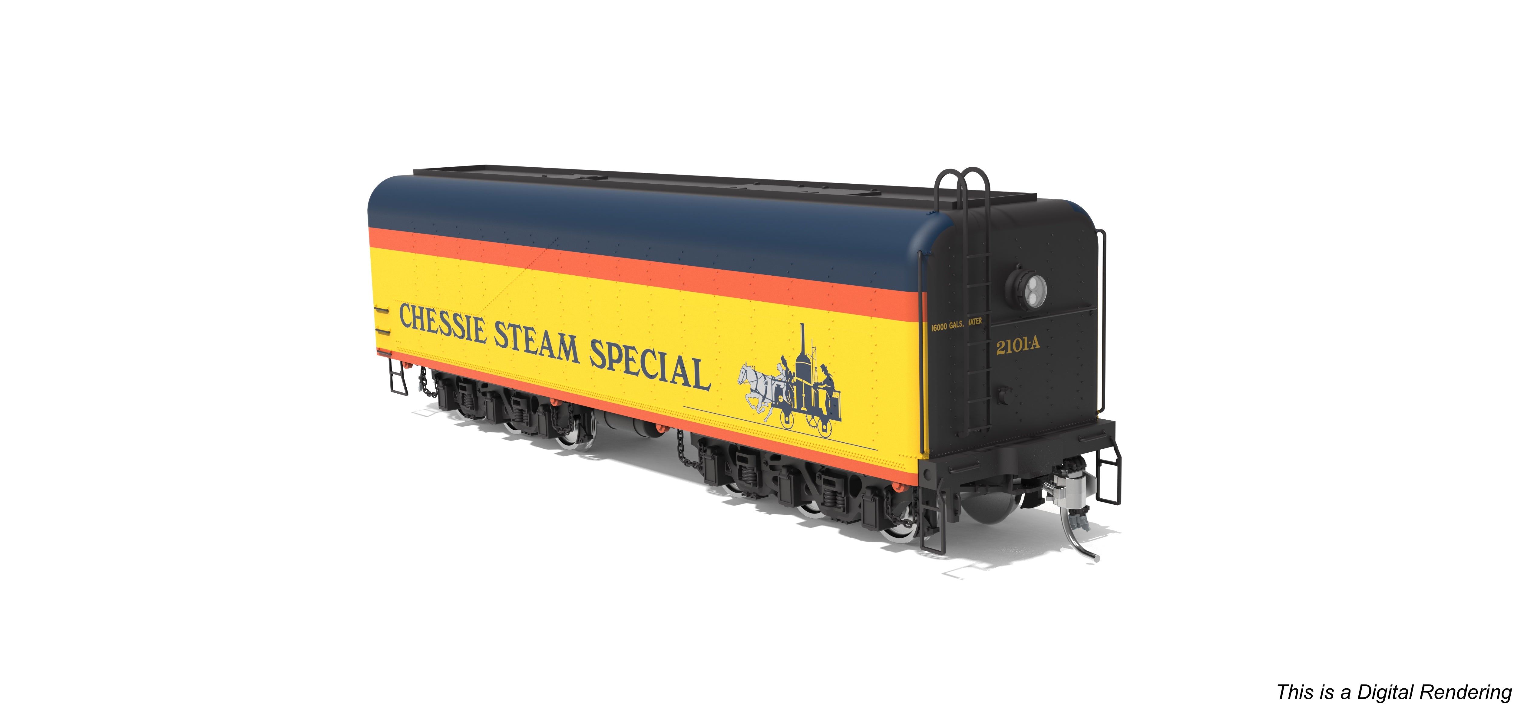 10575 Chessie Steam Special Auxiliary Water Tender, #2101-A, HO Scale (NP)
