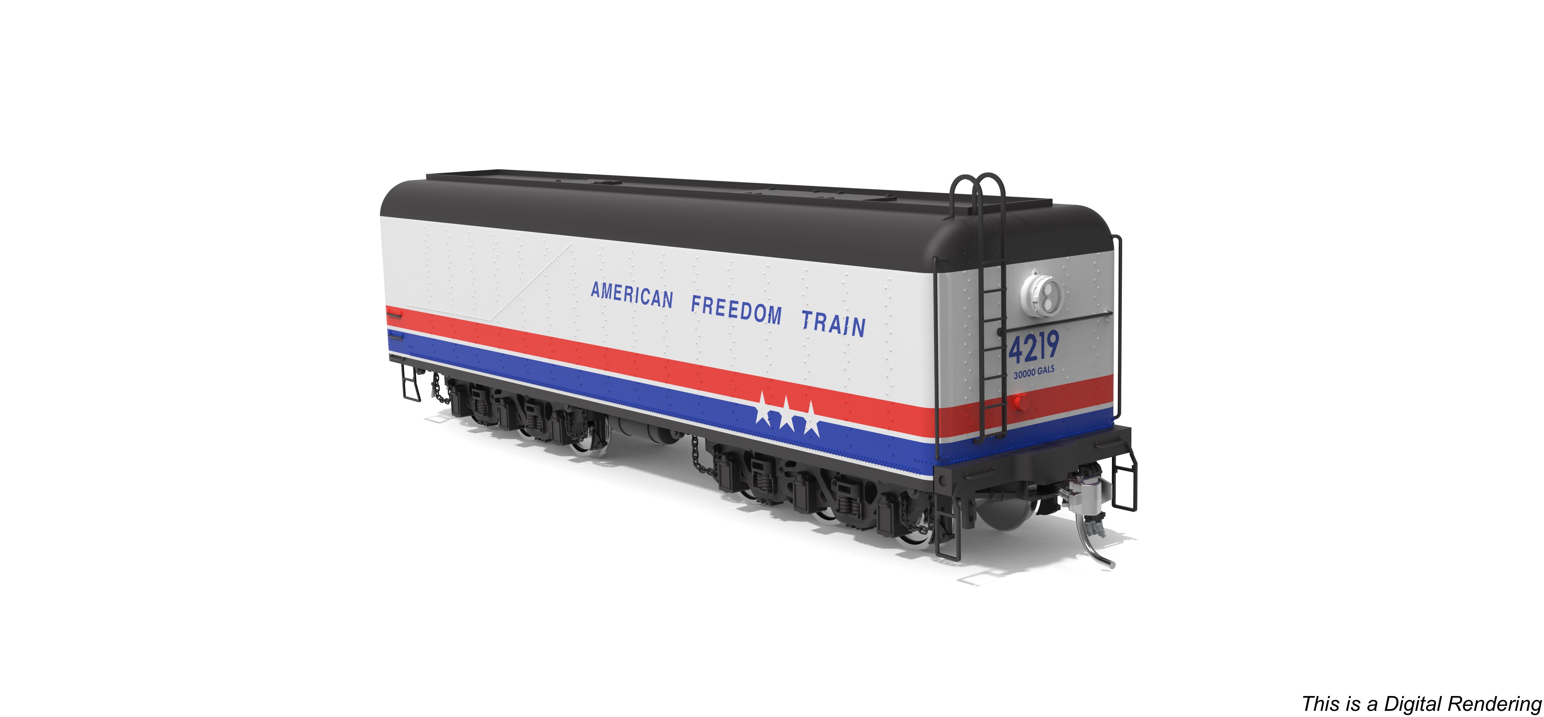 10576 American Freedom Train Auxiliary Water Tender, #4219, HO Scale (NP)
