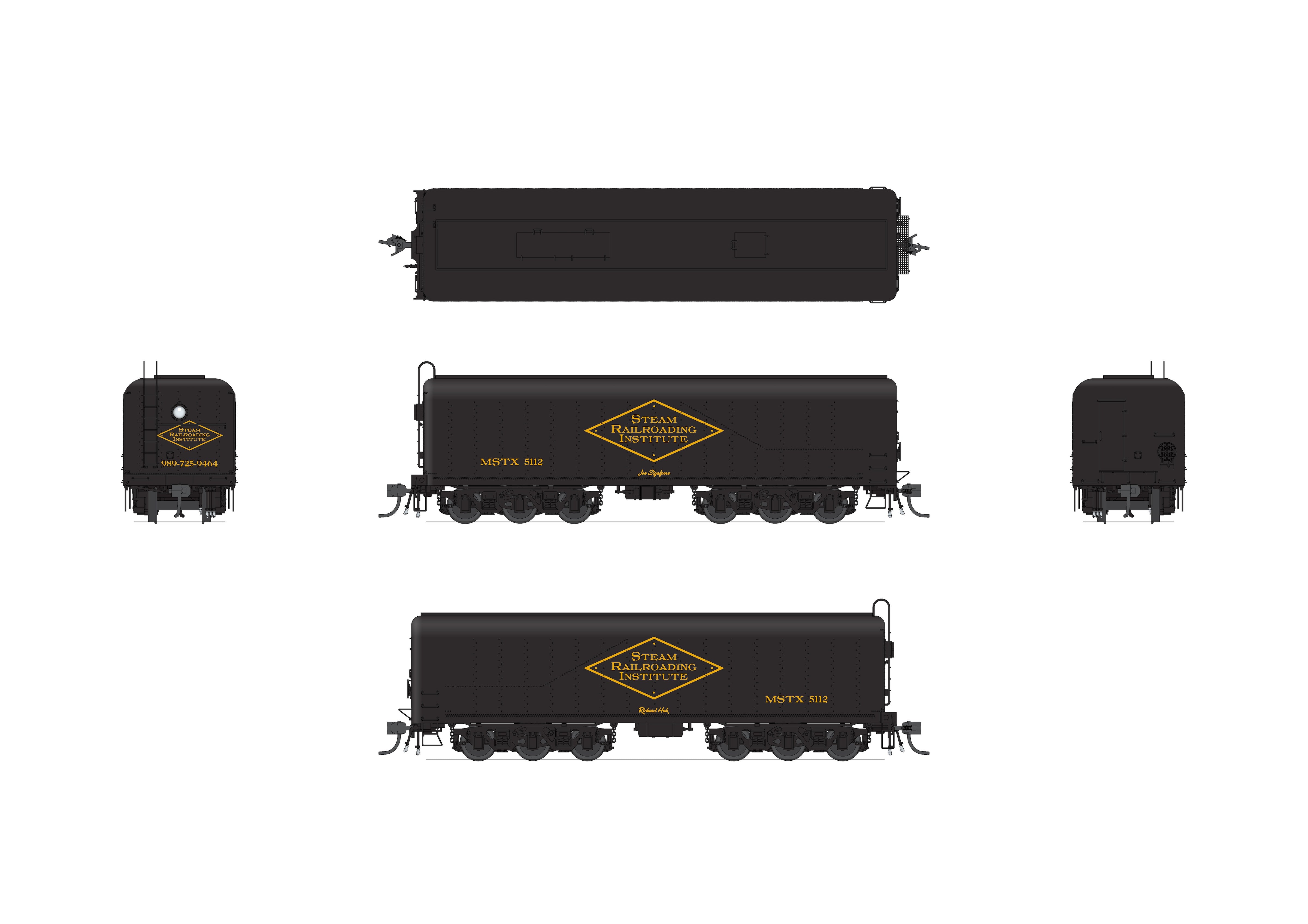 10578 Steam Railroading Institute Auxiliary Water Tender, MSTX 5112, HO Scale (NP)