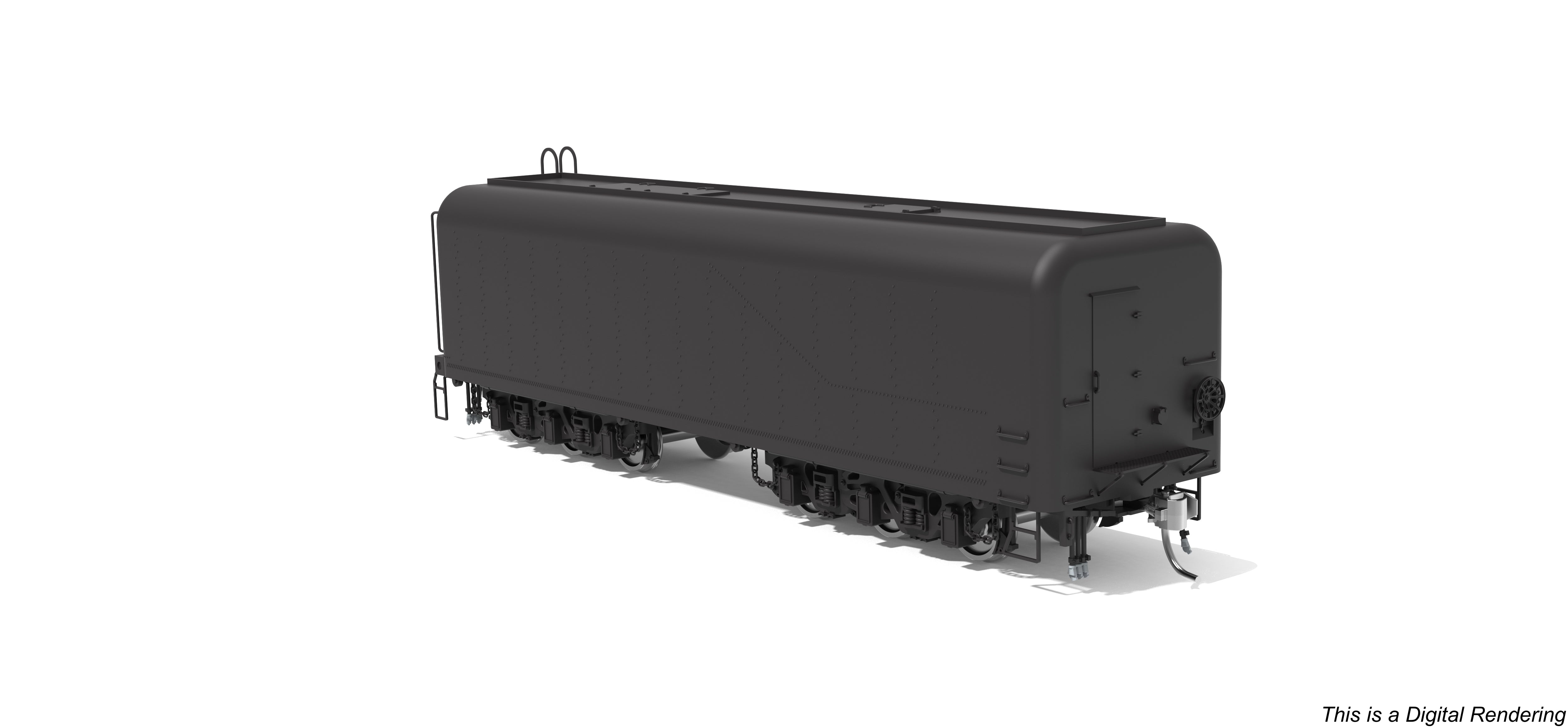 10579 DLMX Auxiliary Water Tender, Painted Black, Unlettered, HO Scale