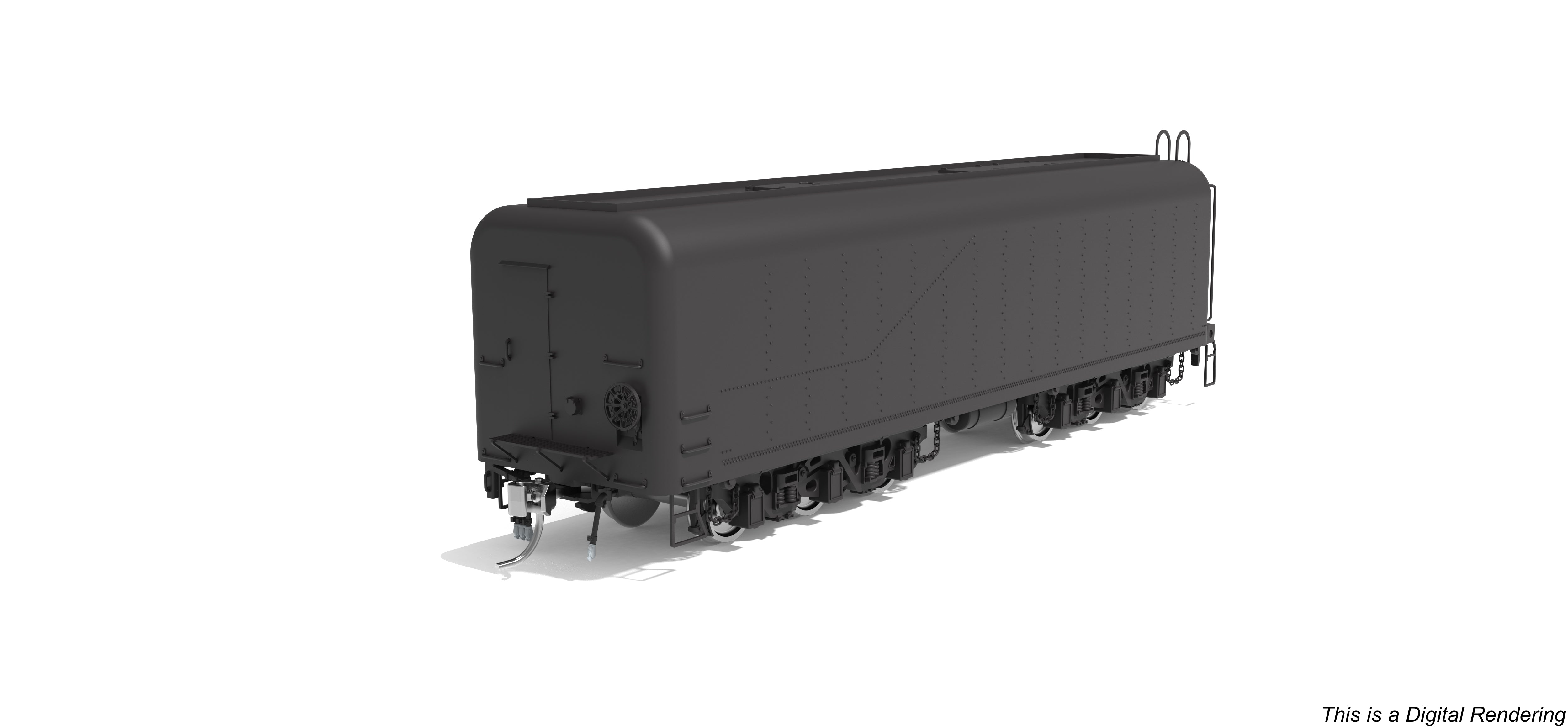 10579 DLMX Auxiliary Water Tender, Painted Black, Unlettered, HO Scale